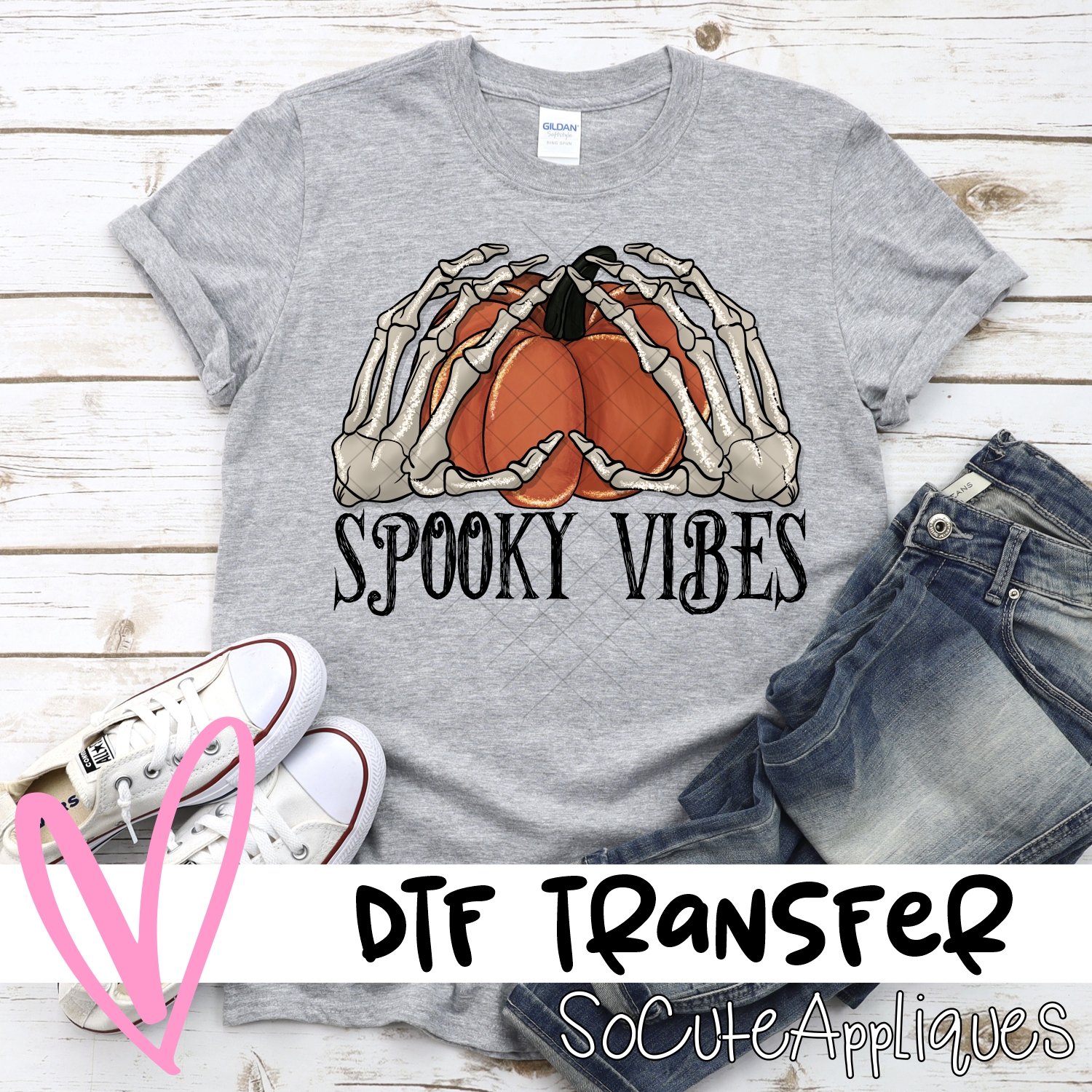 Spooky vibes pumpkin *DTF* Transfer