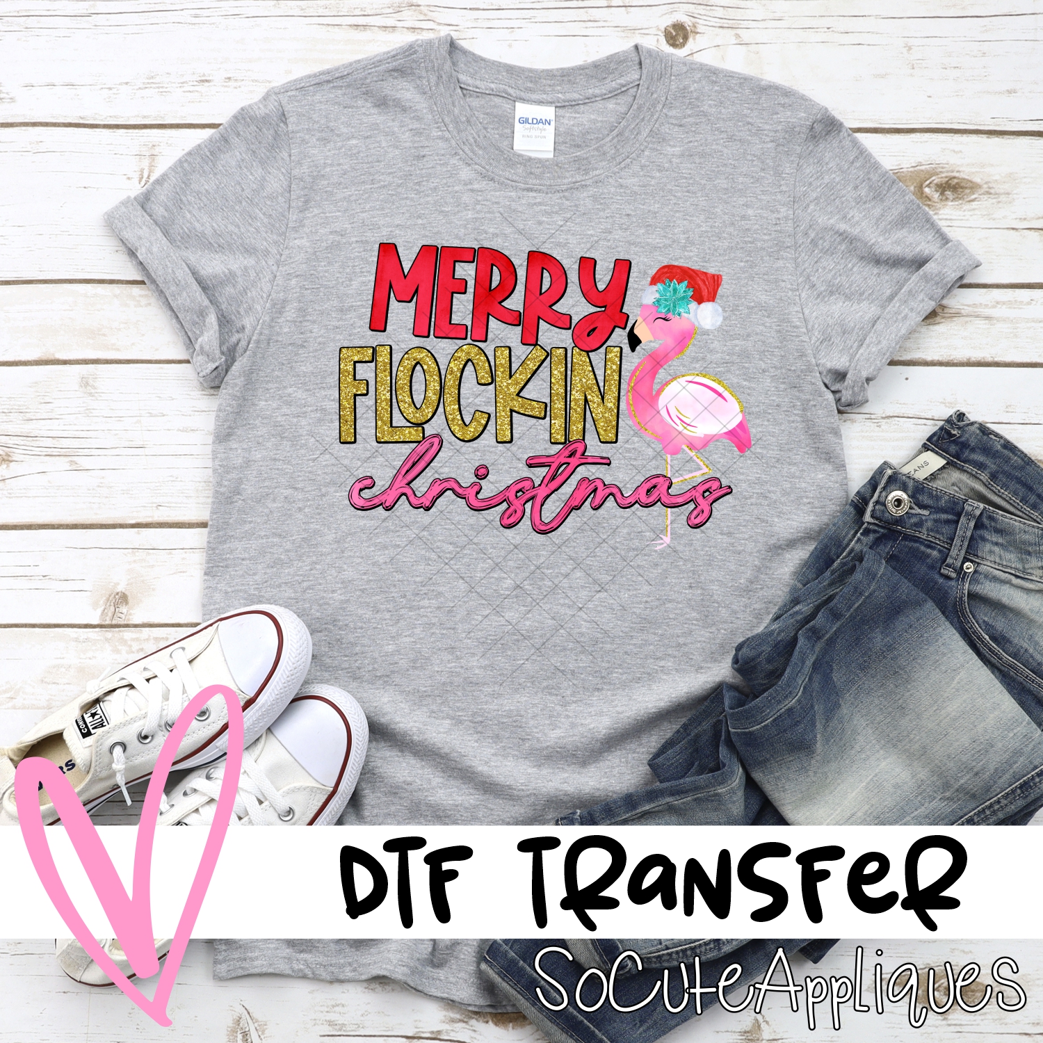 Merry Flockin Christmas *DTF* Transfer