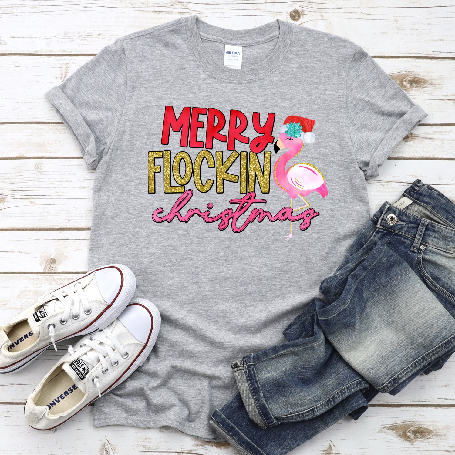 Merry Flockin Christmas *DTF* Transfer - Image 2