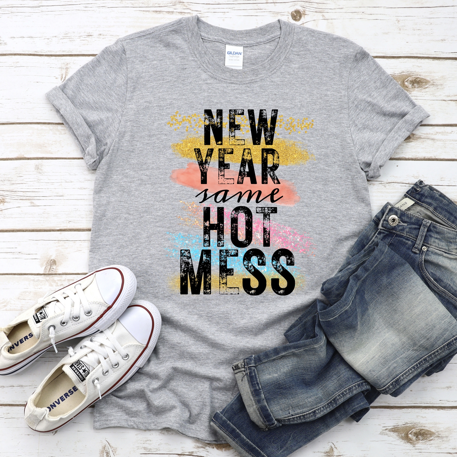 New Year Same Hot Mess *DTF* Transfer - Image 2