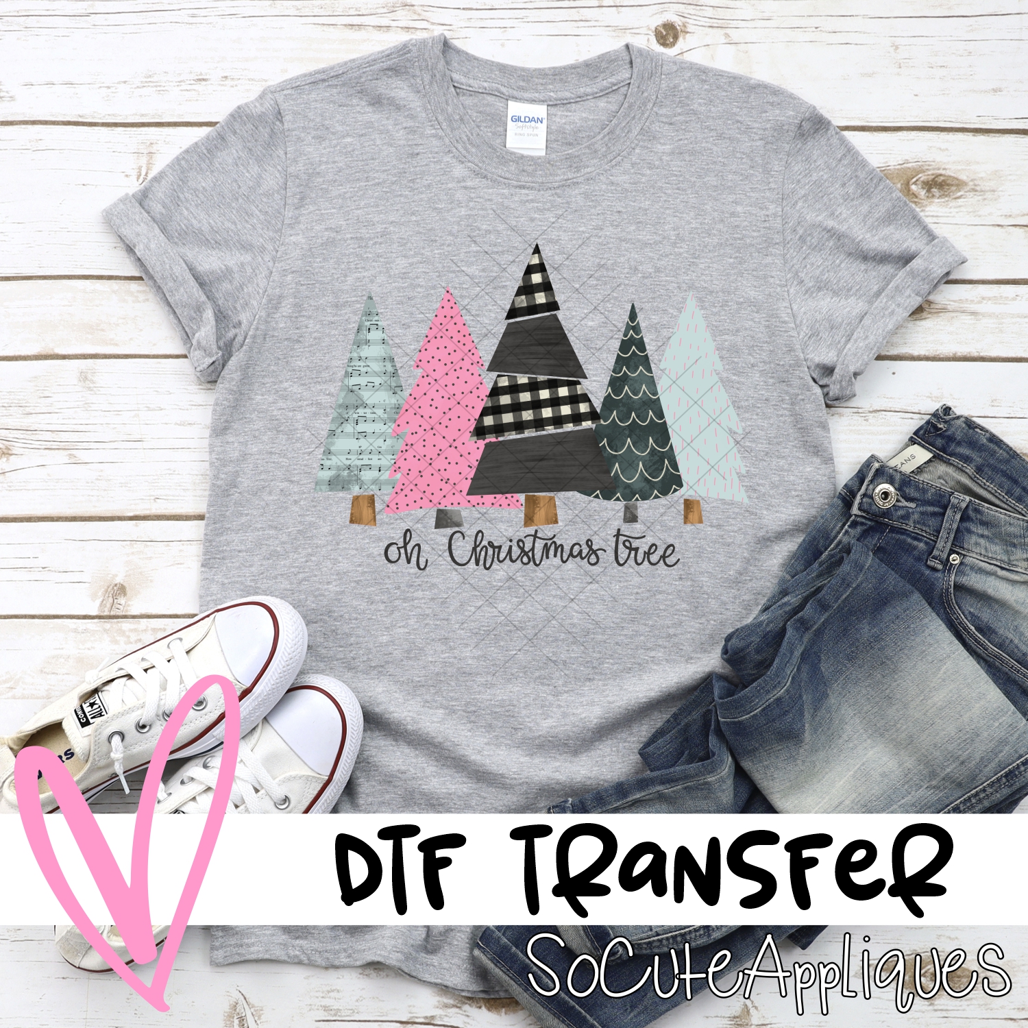 Oh Christmas tree pink *DTF* Transfer