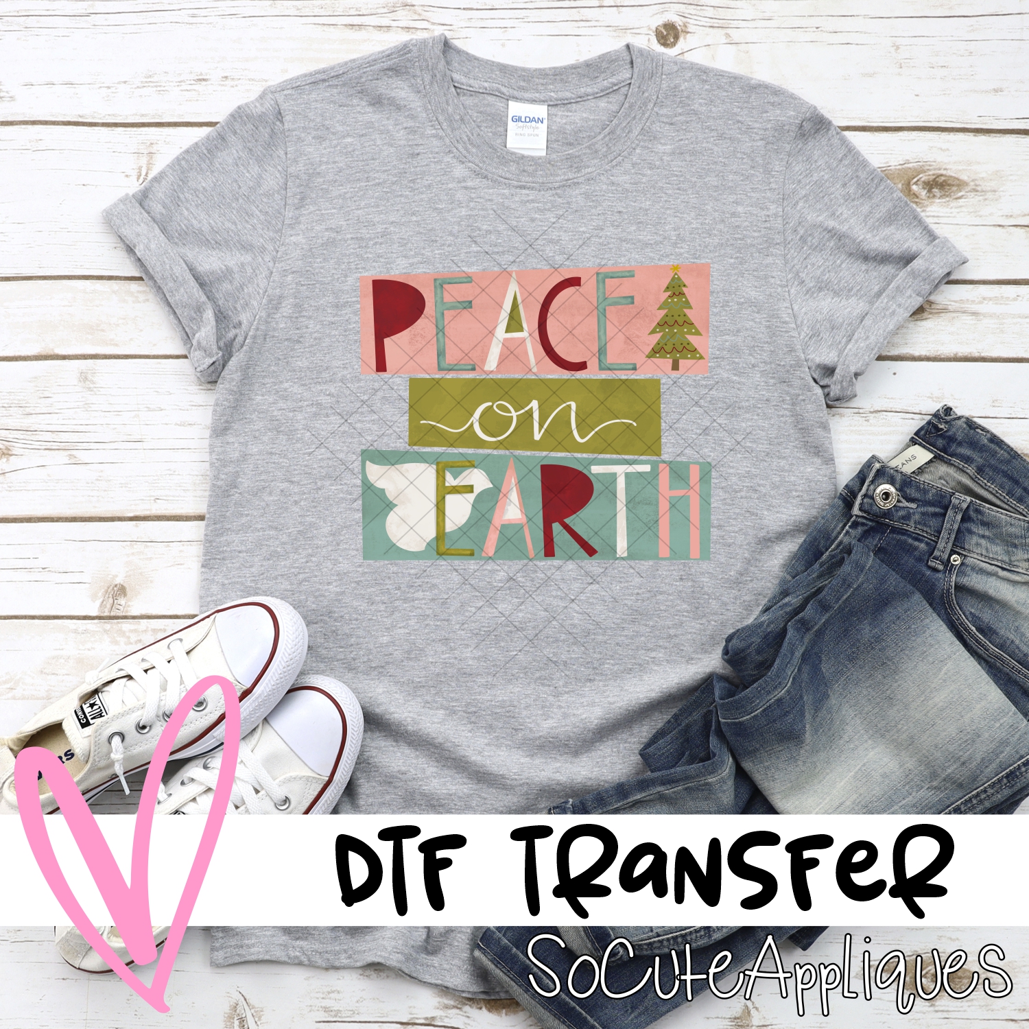 Peace on Earth squares *DTF* Transfer