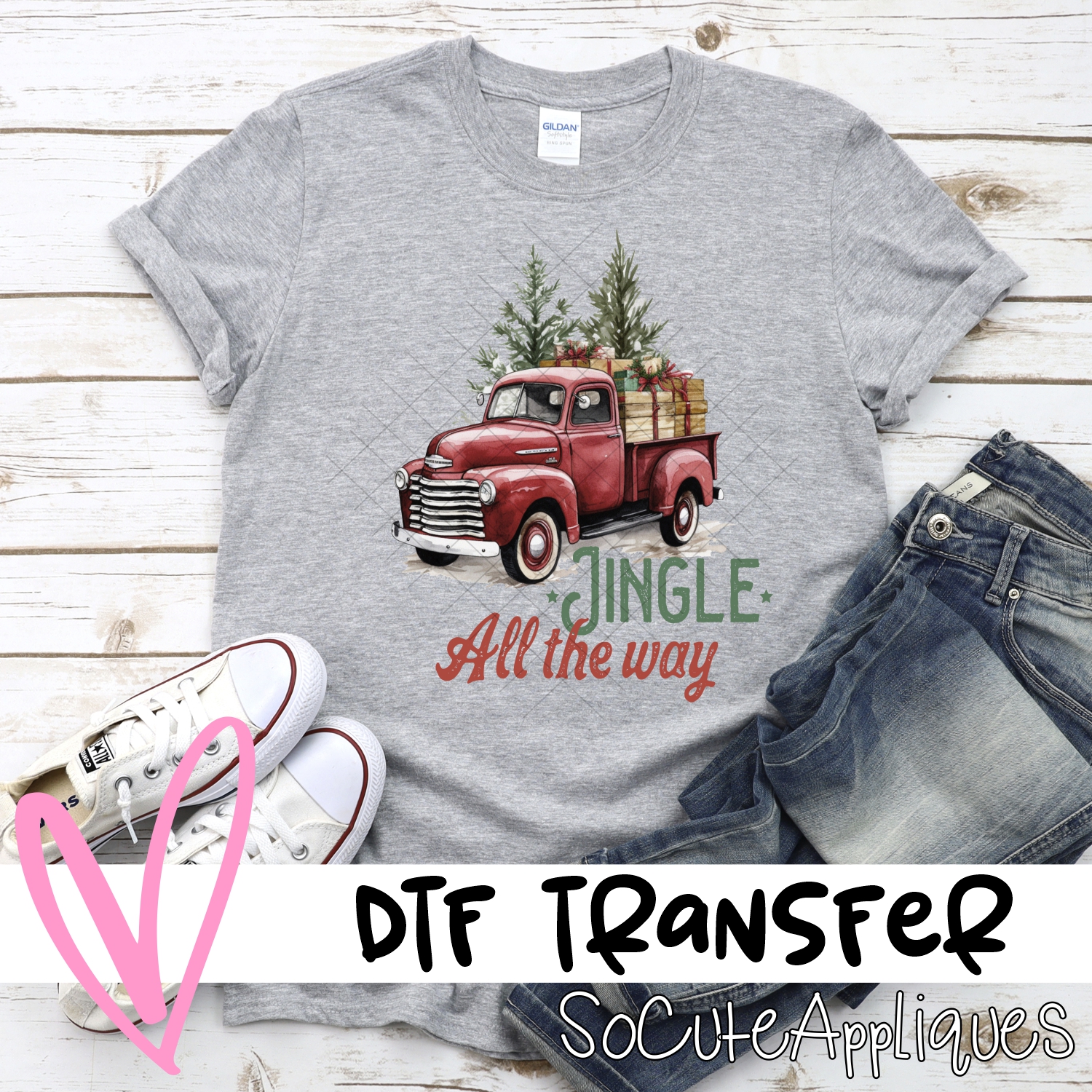 Jingle all the way truck *DTF* Transfer