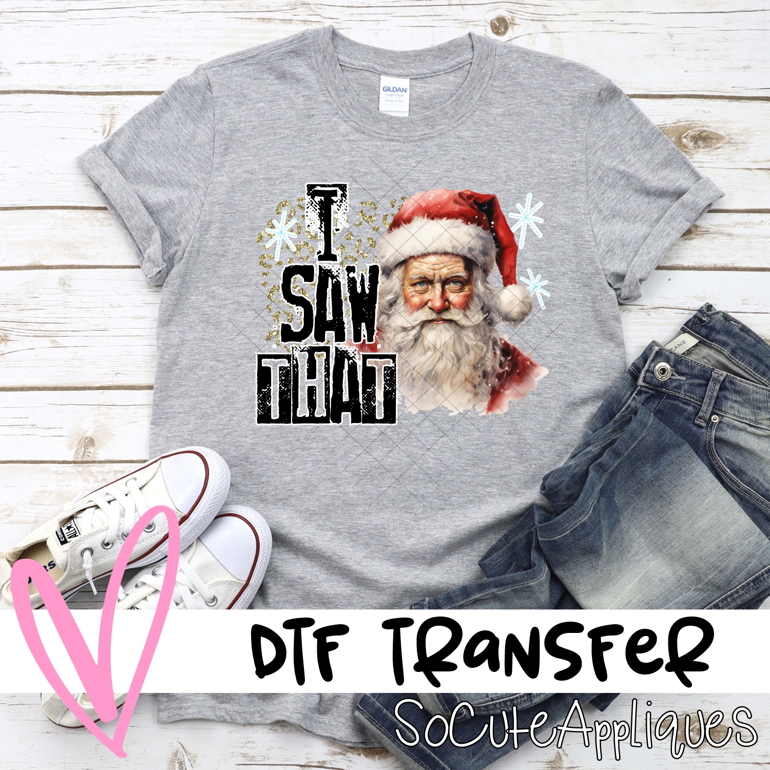 I saw that Santa leopard *DTF* Transfer