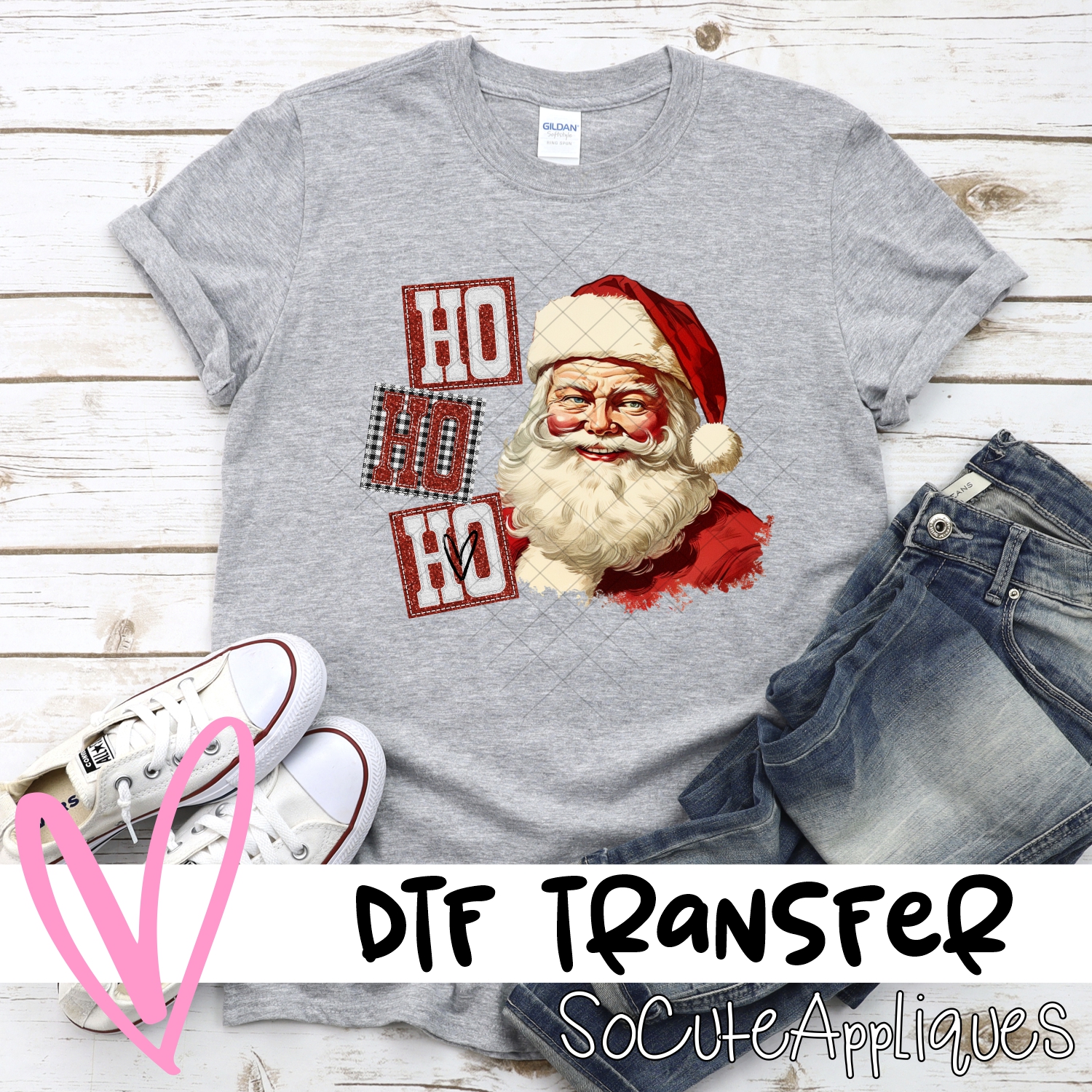ho ho ho Santa plaid *DTF* Transfer
