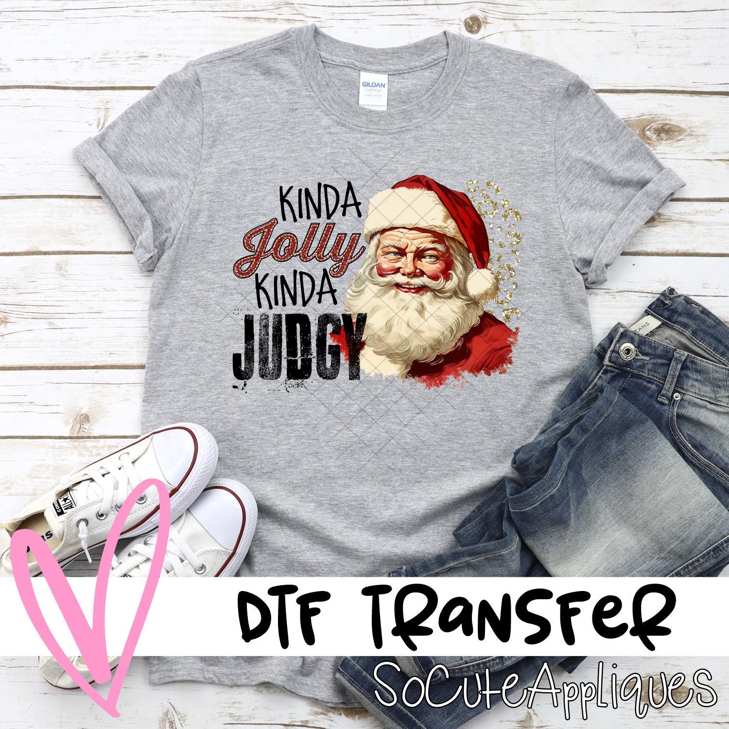 Kinda Jolly Kinda judgy leopard *DTF* Transfer