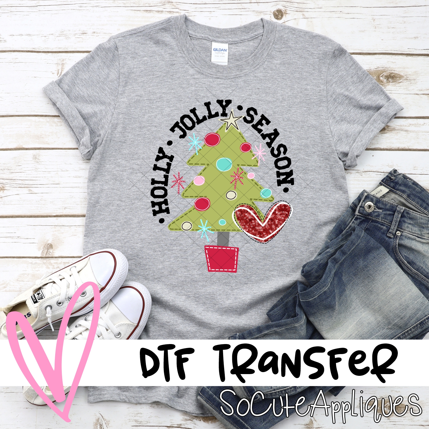Holly Jolly Season tree *DTF* Transfer