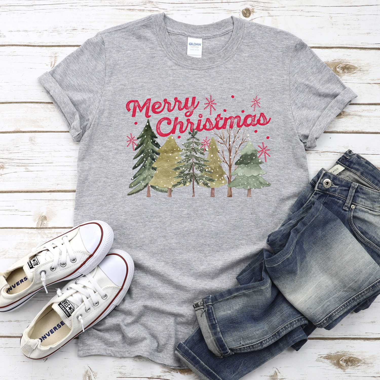 Merry Christmas multi tree no heart *DTF* Transfer - Image 2