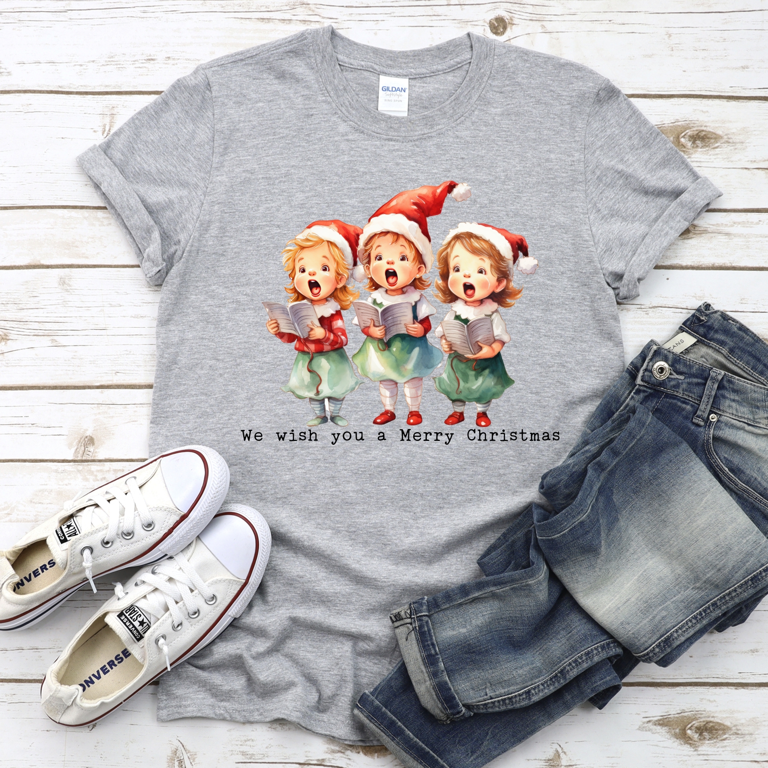 We wish you a merry Christmas carolers *DTF* Transfer - Image 2