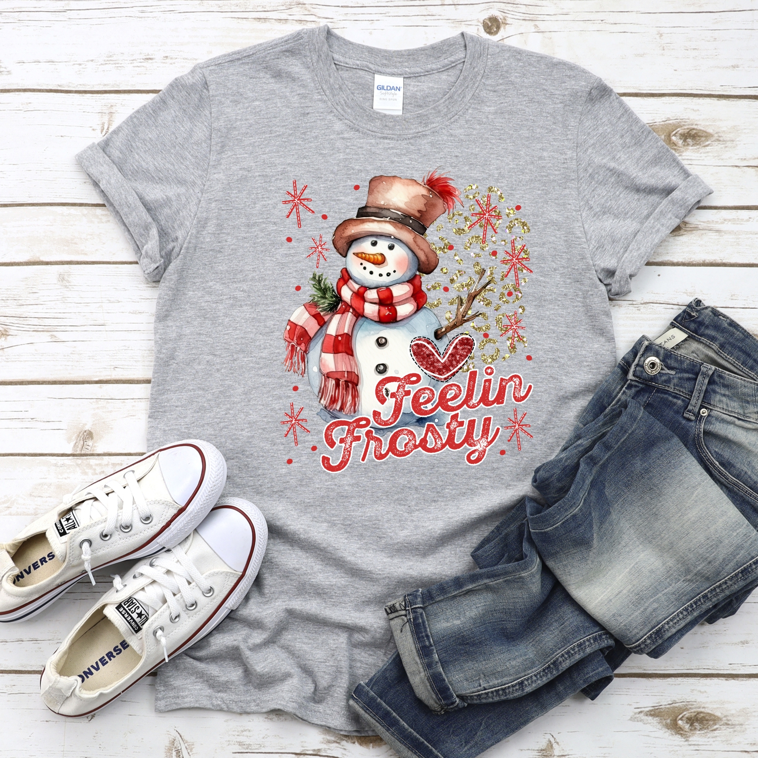 Feelin Frosty red heart *DTF* Transfer - Image 2
