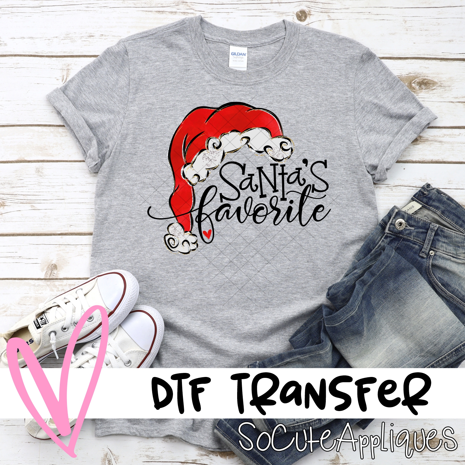 Santas Favorite red hat *DTF* Transfer