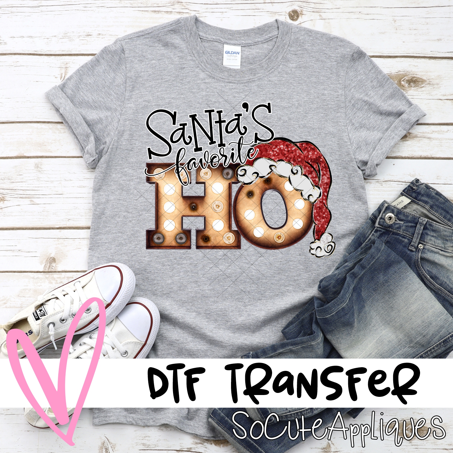 Santas Favorite ho sequin hat *DTF* Transfer