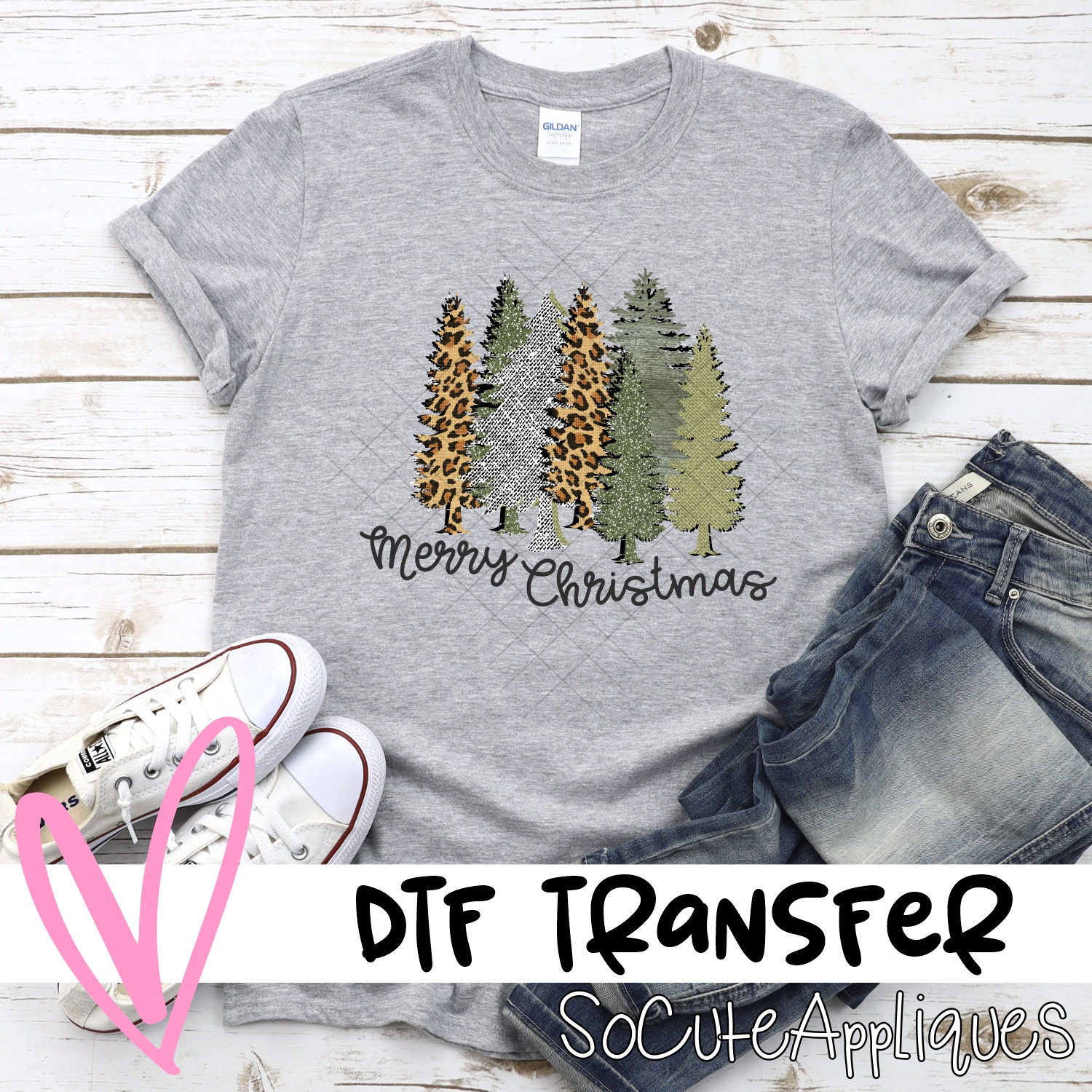 Merry Christmas multi tree *DTF* Transfer