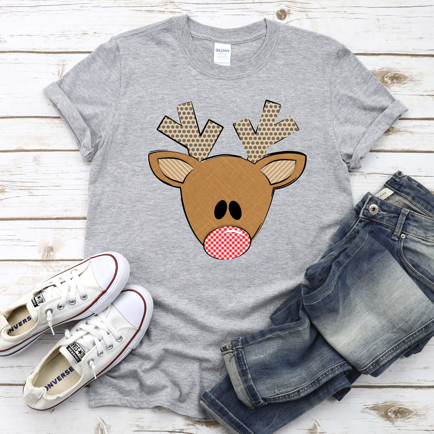 Triangle deer dot antlers *DTF* Transfer - Image 2