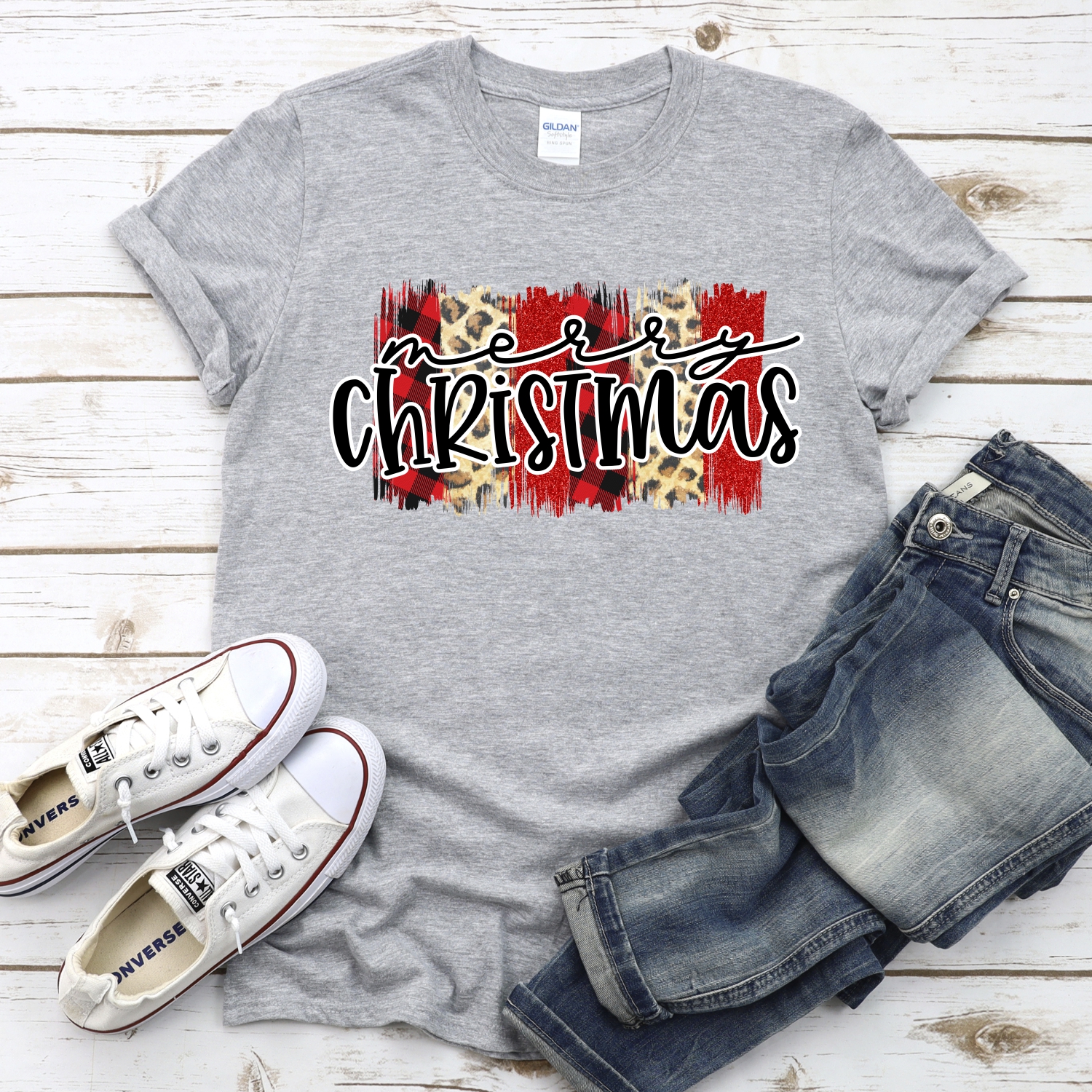 Merry Christmas red swatches *DTF* Transfer - Image 2