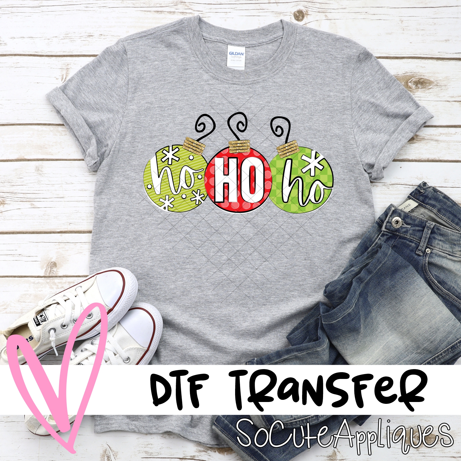 Ho ho ho red green balls *DTF* Transfer
