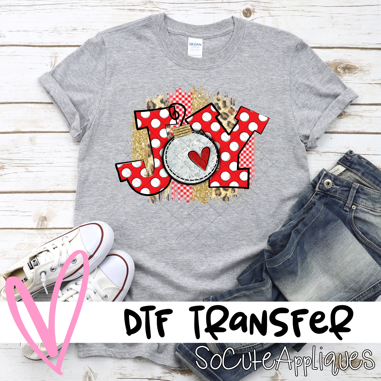 Joy red dot on swatches *DTF* Transfer