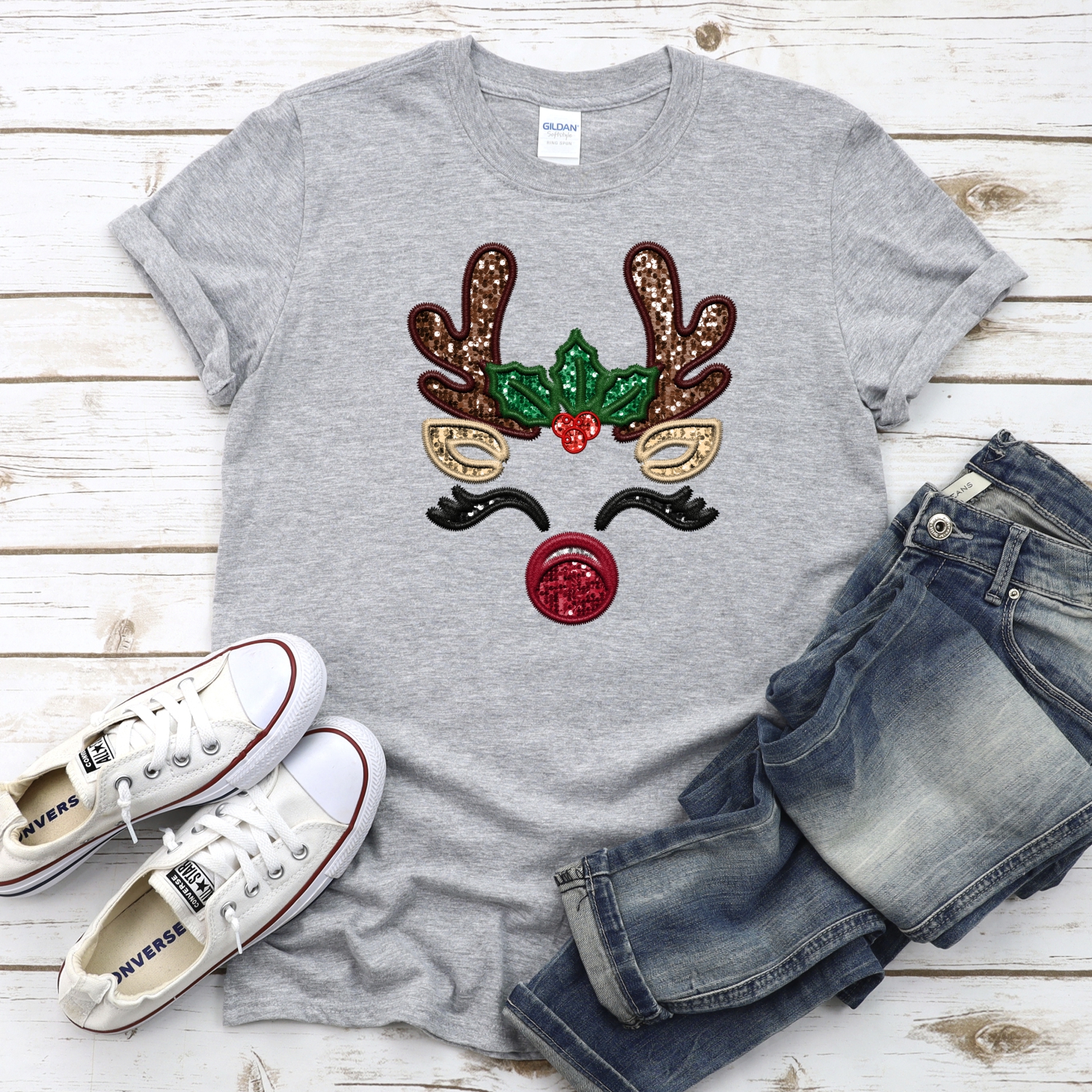 Sequin reindeer *DTF* Transfer - Image 2