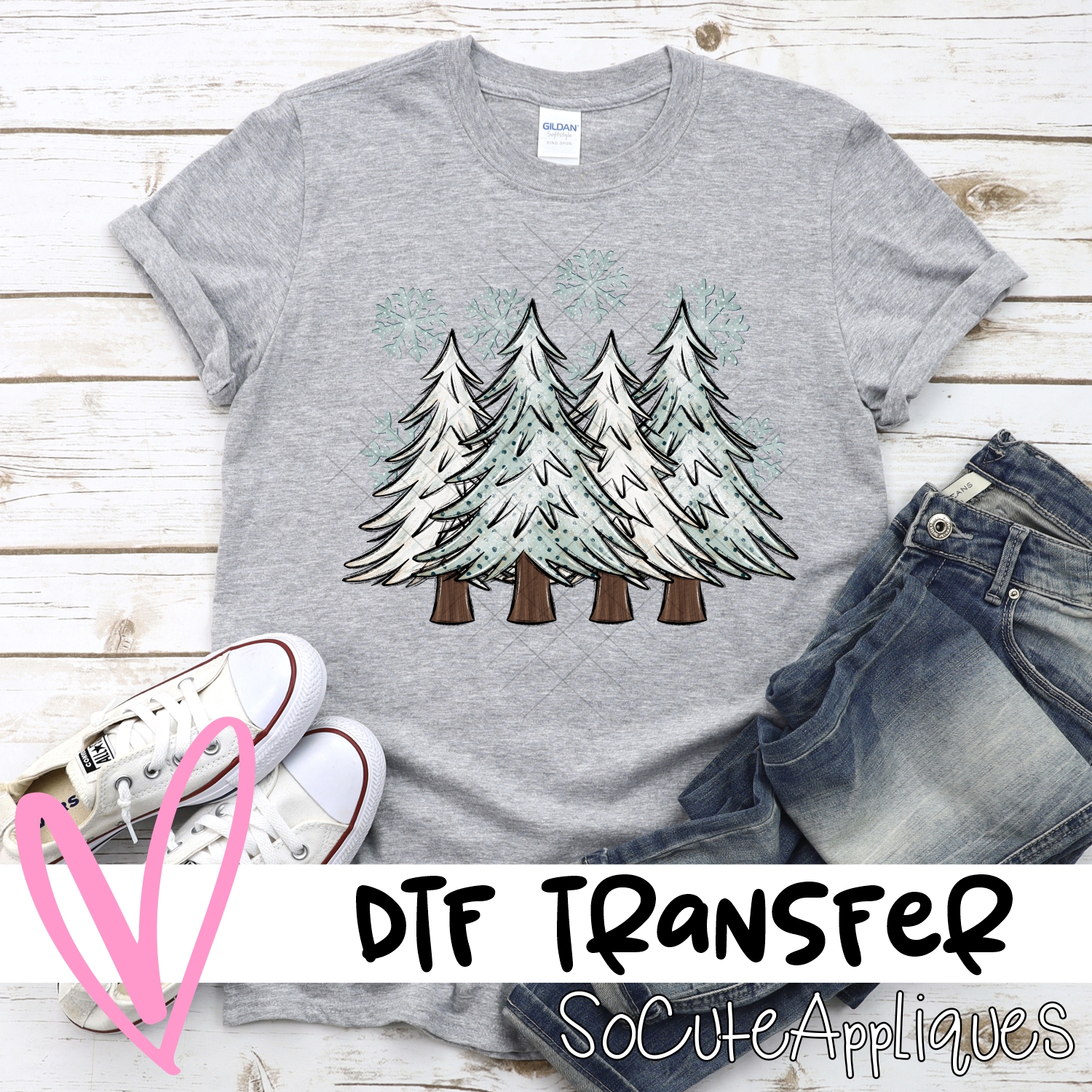 Multi tree with snowflakes *DTF* Transfer
