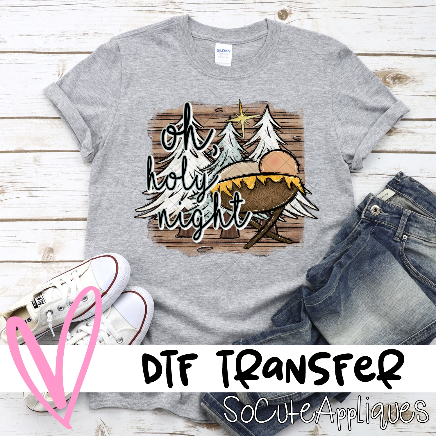 oh holy night baby Jesus *DTF* Transfer