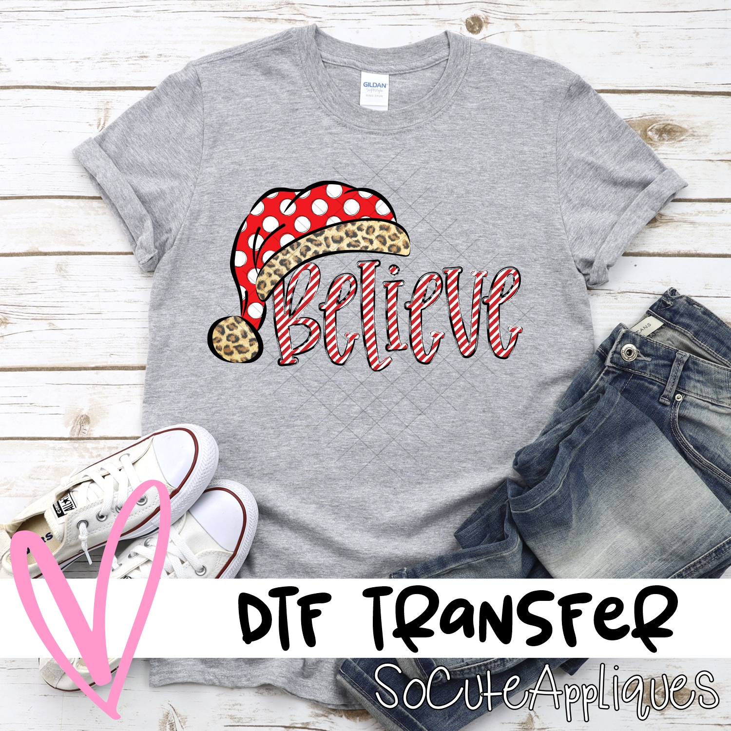 Believe polka dot hat *DTF* Transfer