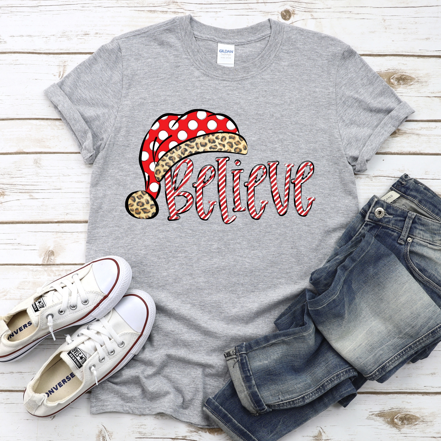 Believe polka dot hat *DTF* Transfer - Image 2