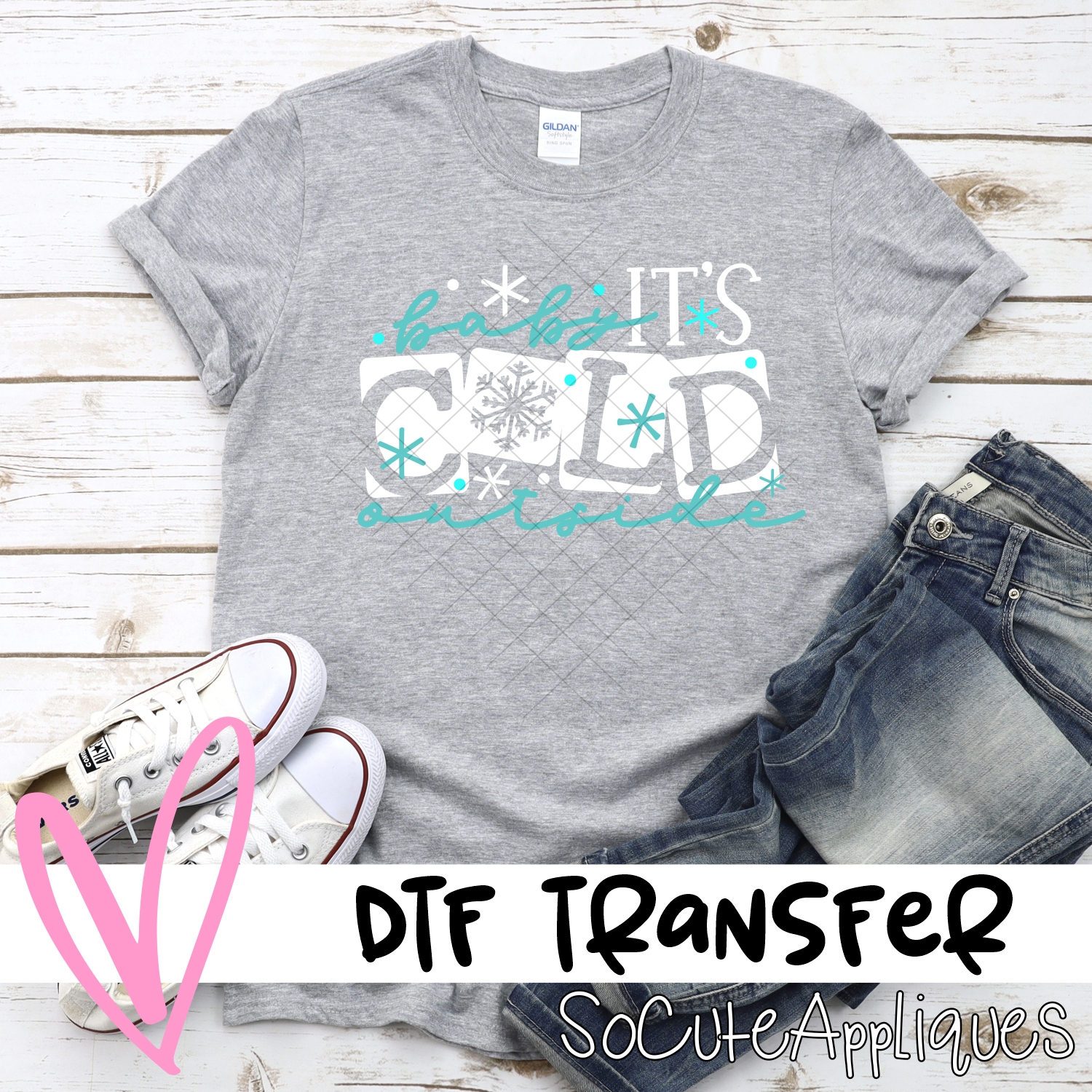 Baby its cold outside squares *DTF* Transfer