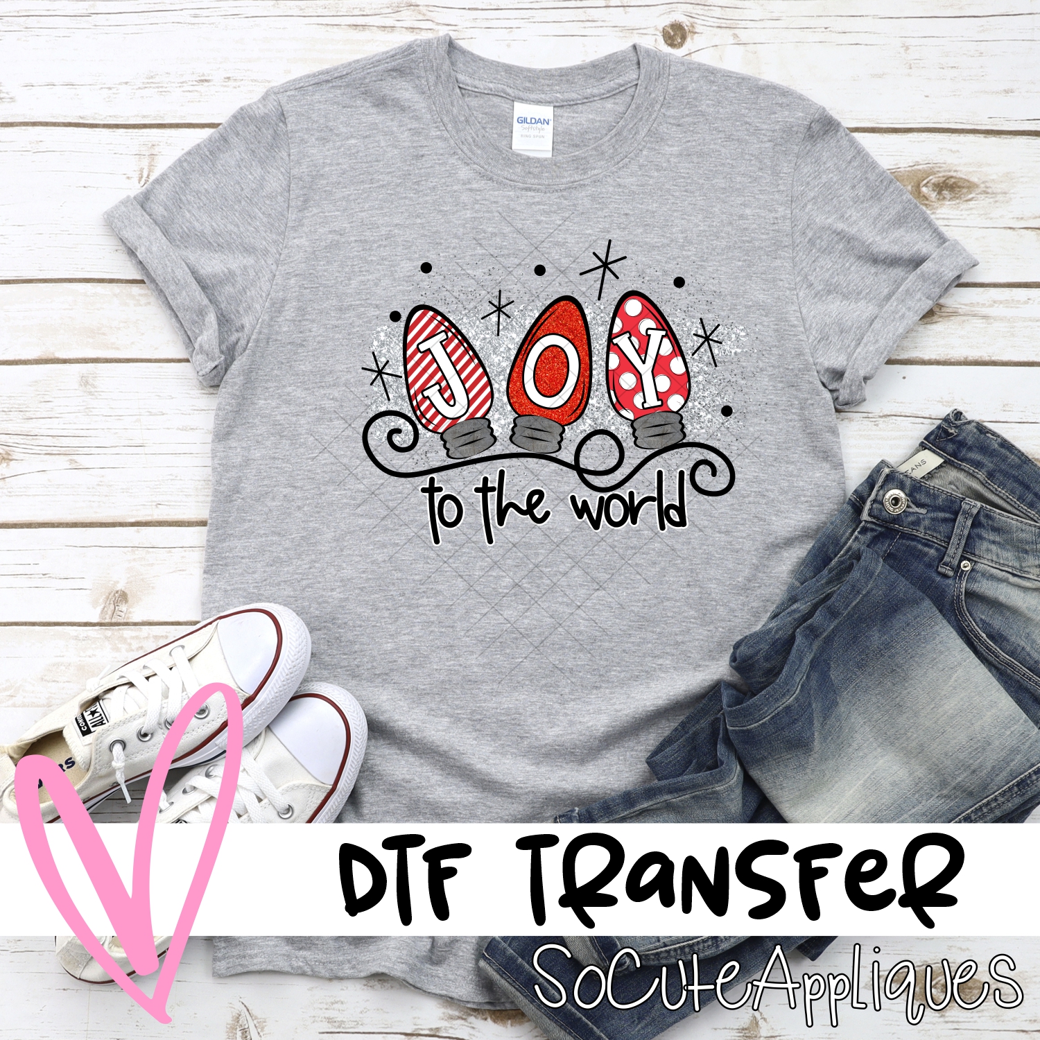 Joy to the world lights *DTF* Transfer