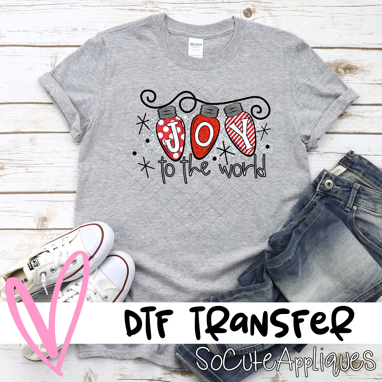 Joy to the world lights *DTF* Transfer