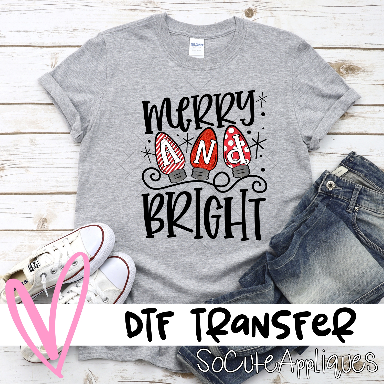 Merry and bright lights *DTF* Transfer