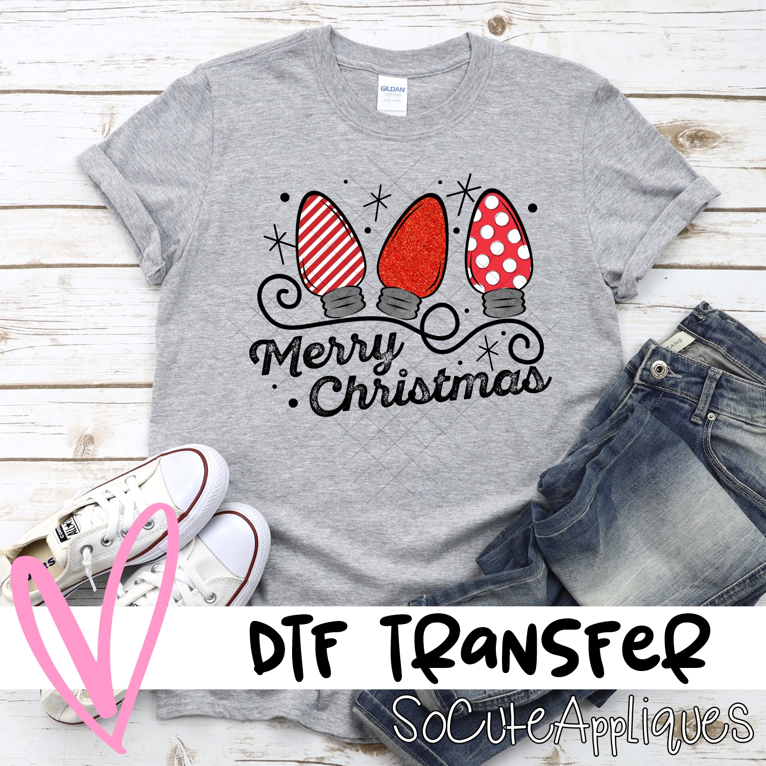 Merry Christmas red *DTF* Transfer