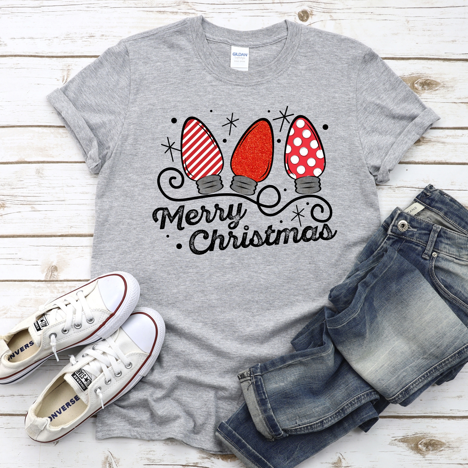 Merry Christmas red *DTF* Transfer - Image 2