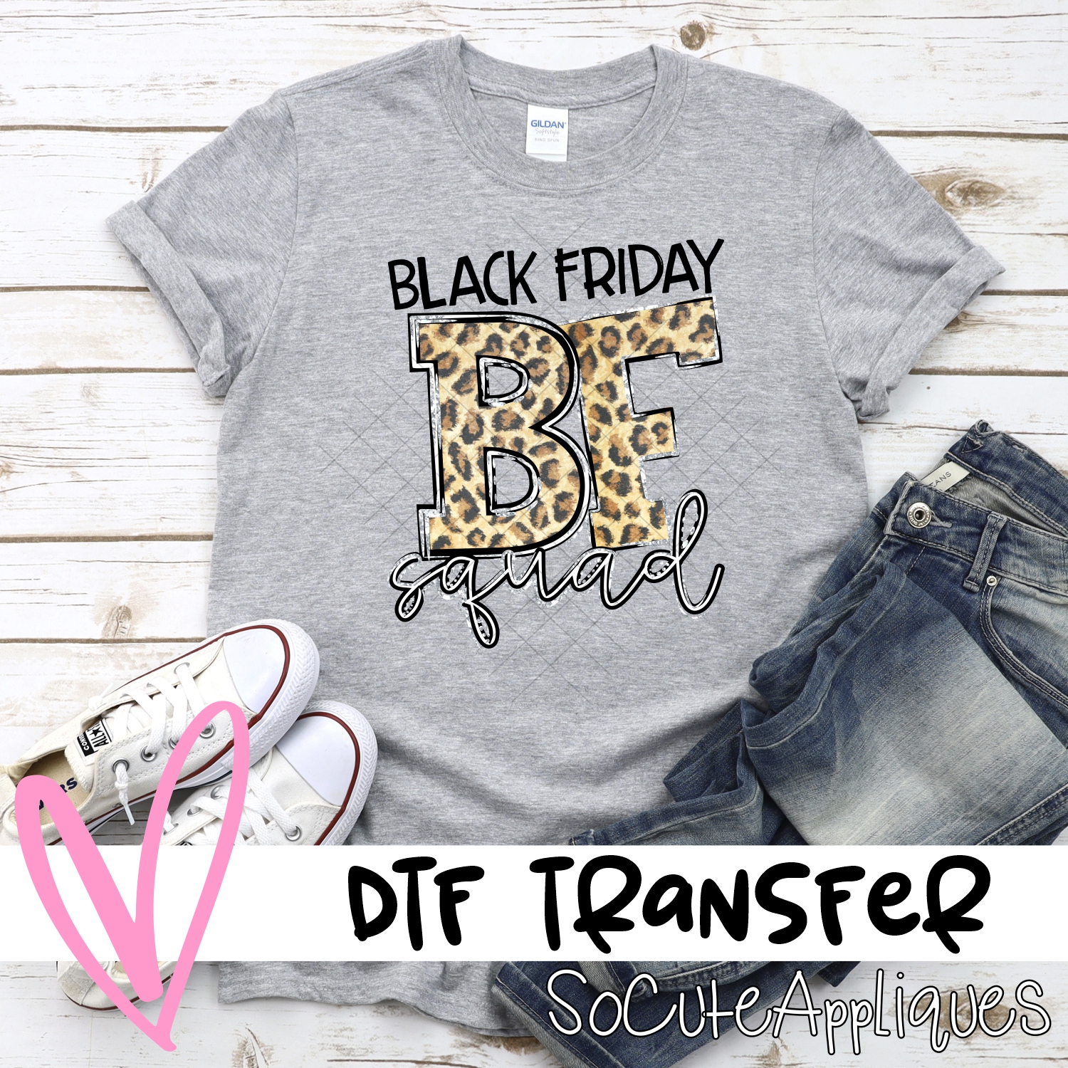 BF black friday squad leopard *DTF* Transfer