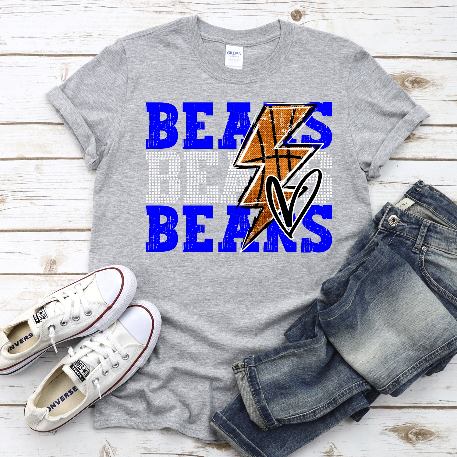 CUSTOM BEARS basketball triple team lightning bolt *DTF* Transfer - Image 2