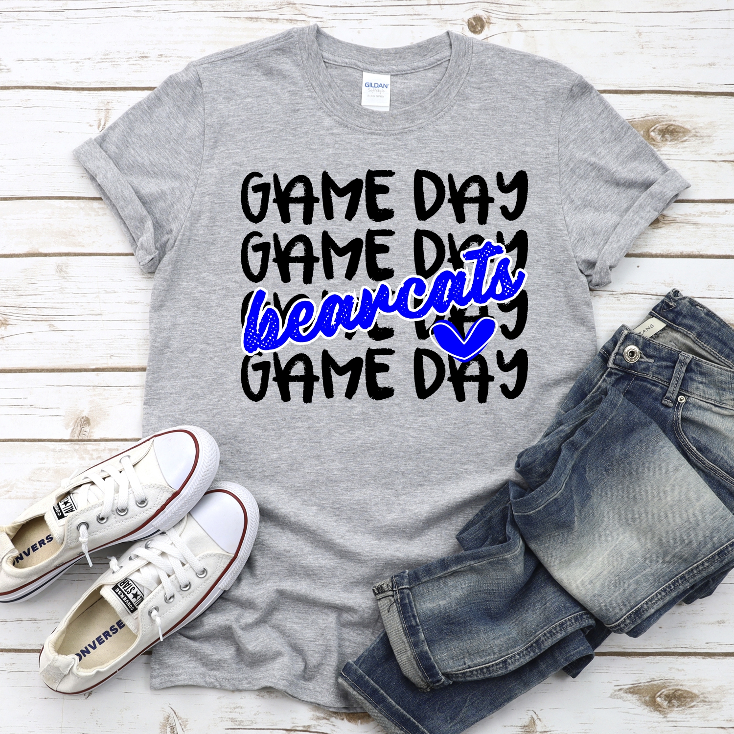 CUSTOM BEARCATS Game Day stacked BLACK *DTF* Transfer - Image 2