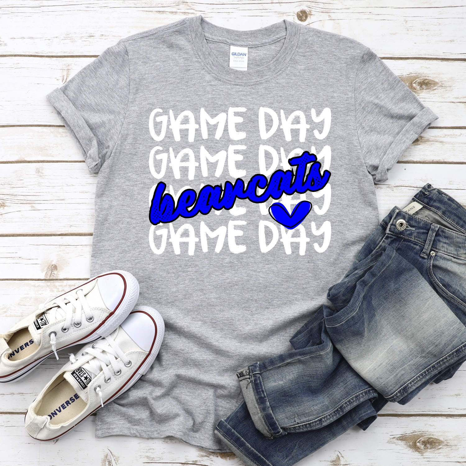 CUSTOM BEARCATS Game Day stacked WHITE *DTF* Transfer - Image 2