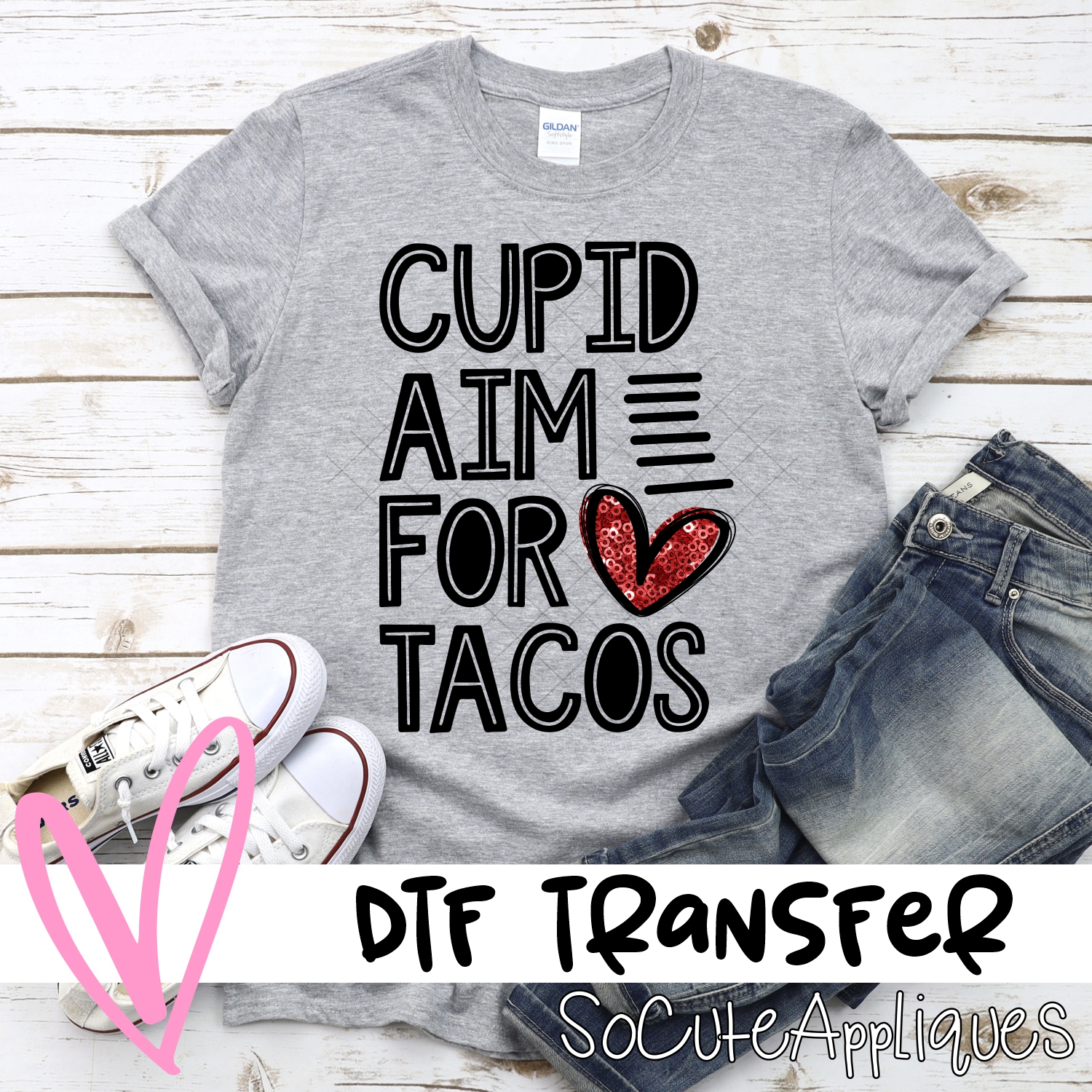 Cupid aim for tacos *DTF* Transfer