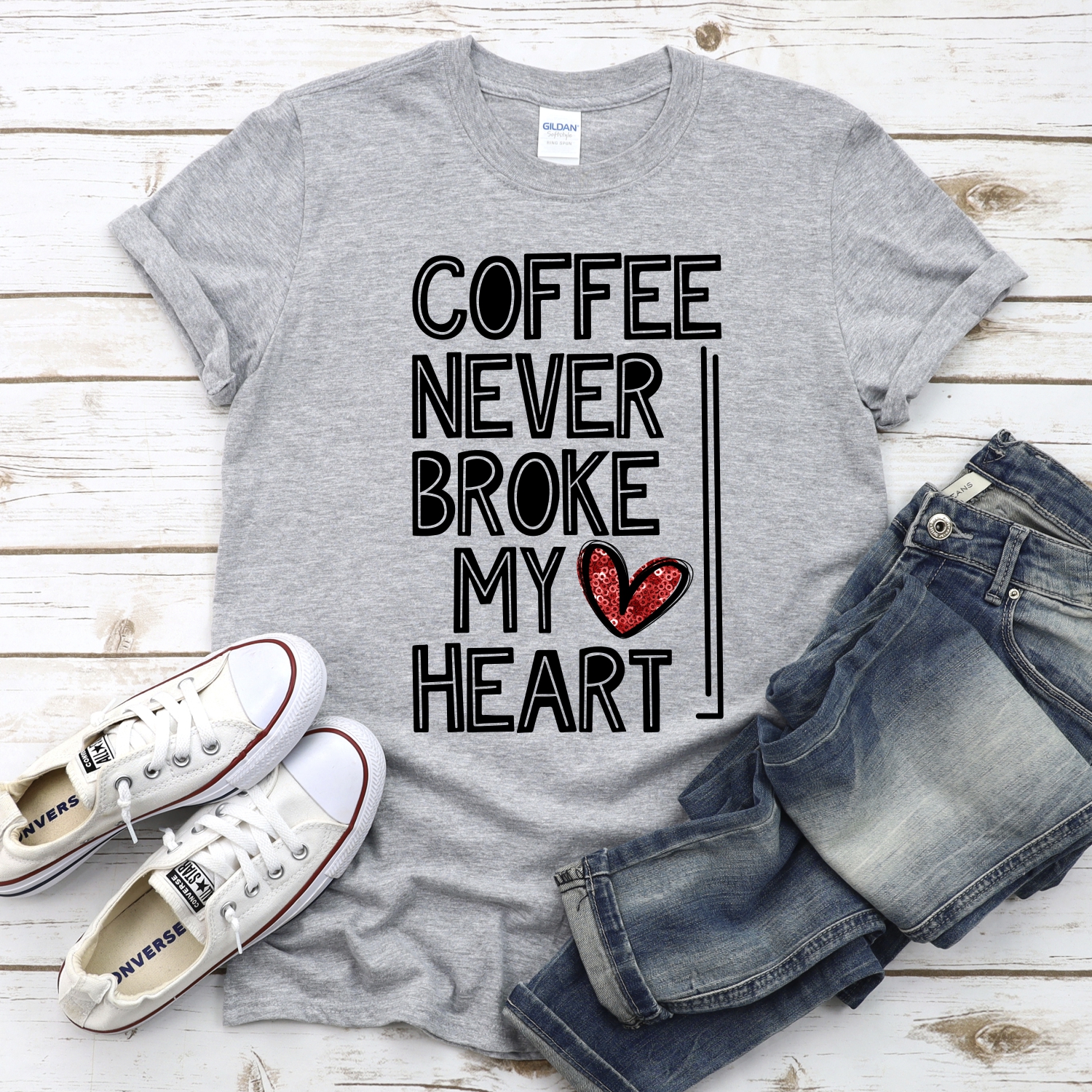 Coffee never broke my heart *DTF* Transfer - Image 2