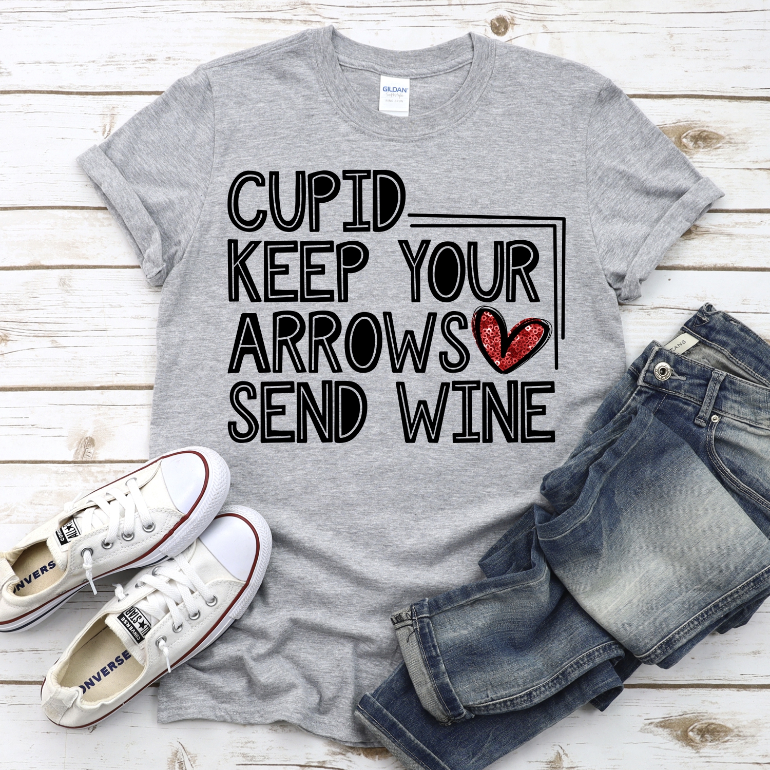 Cupid keep your arrows send wine *DTF* Transfer - Image 2