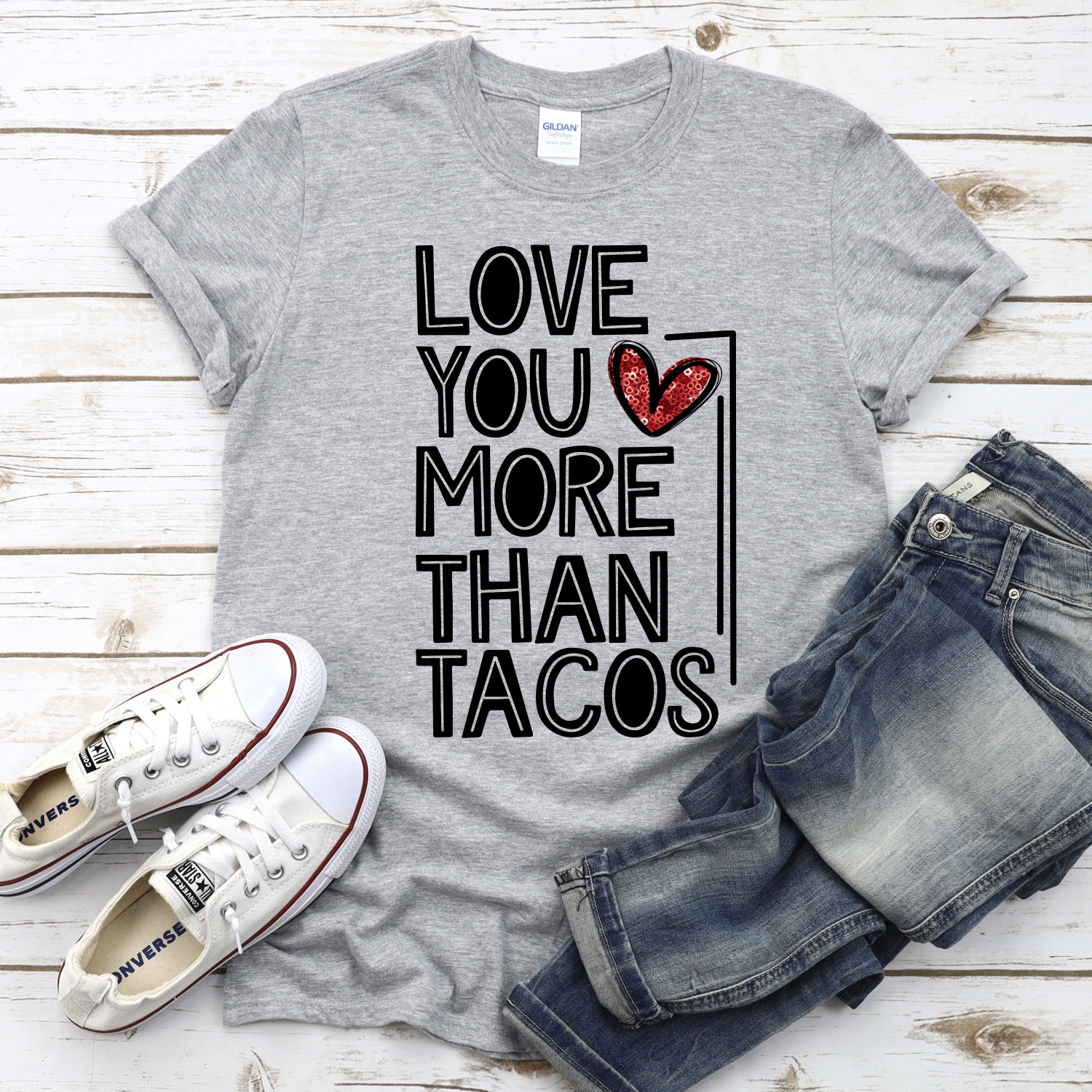 Love you more than tacos *DTF* Transfer - Image 2