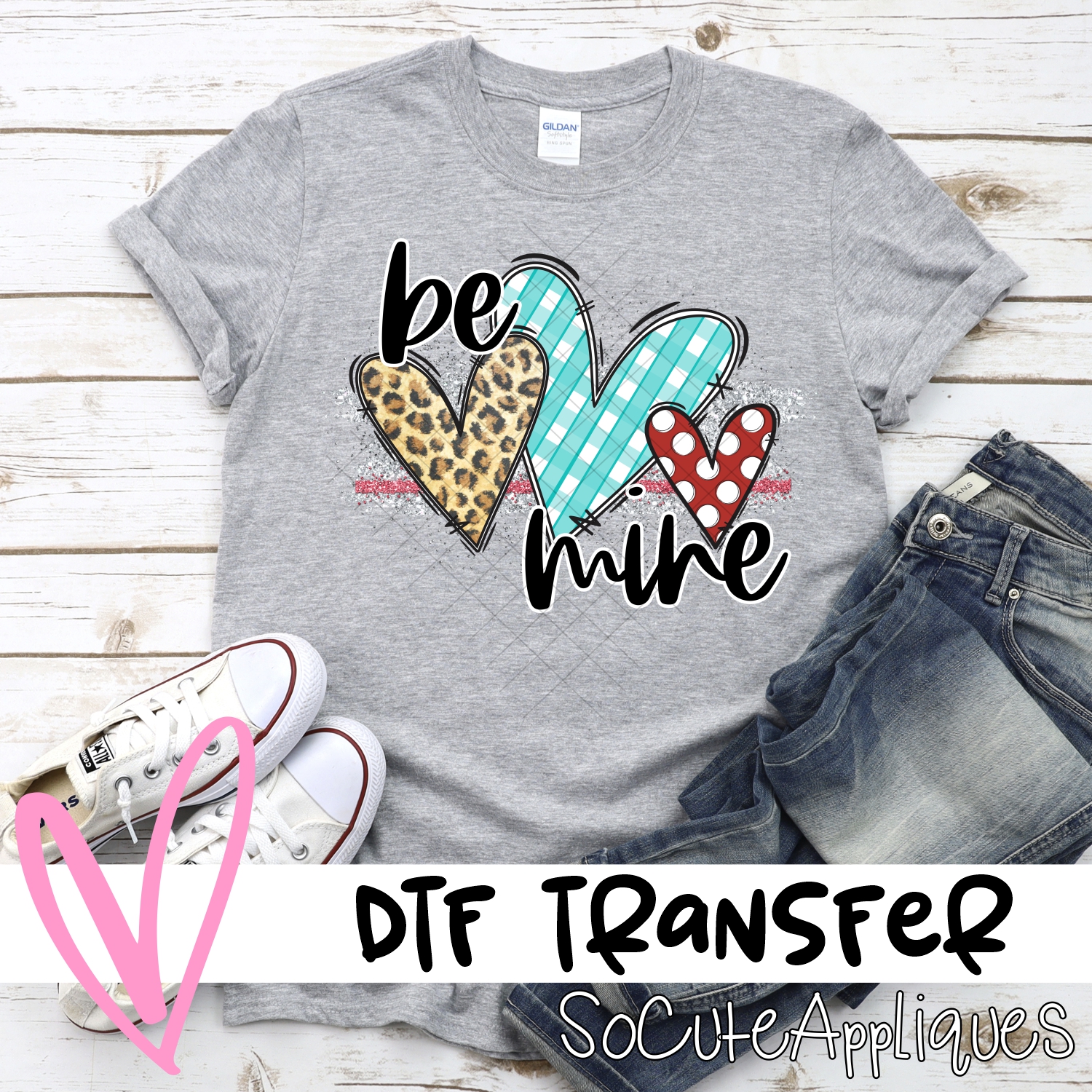 Be mine heart trio *DTF* Transfer