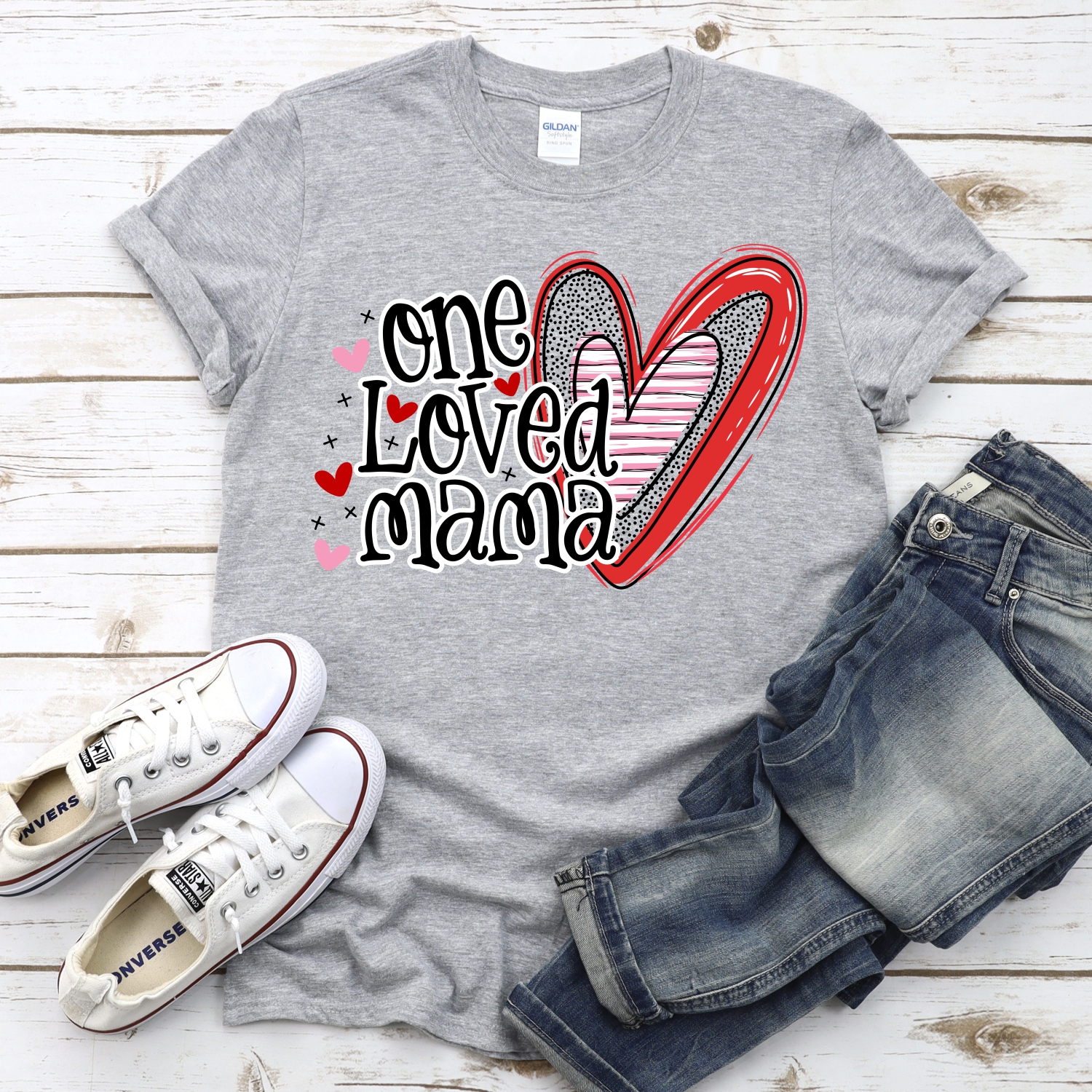 One loved mama hearts *DTF* Transfer - Image 2