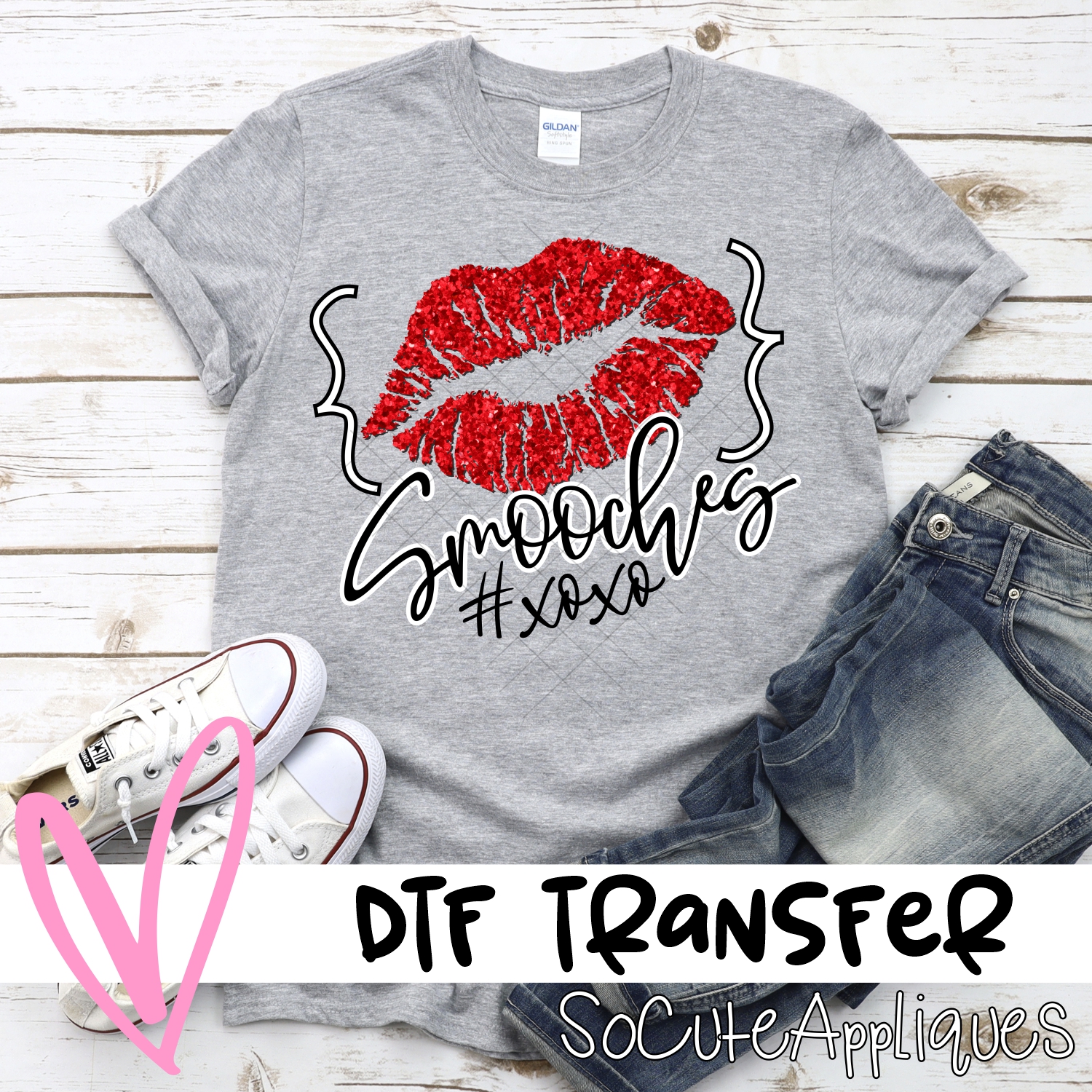 Smooches xo lips quotes *DTF* Transfer