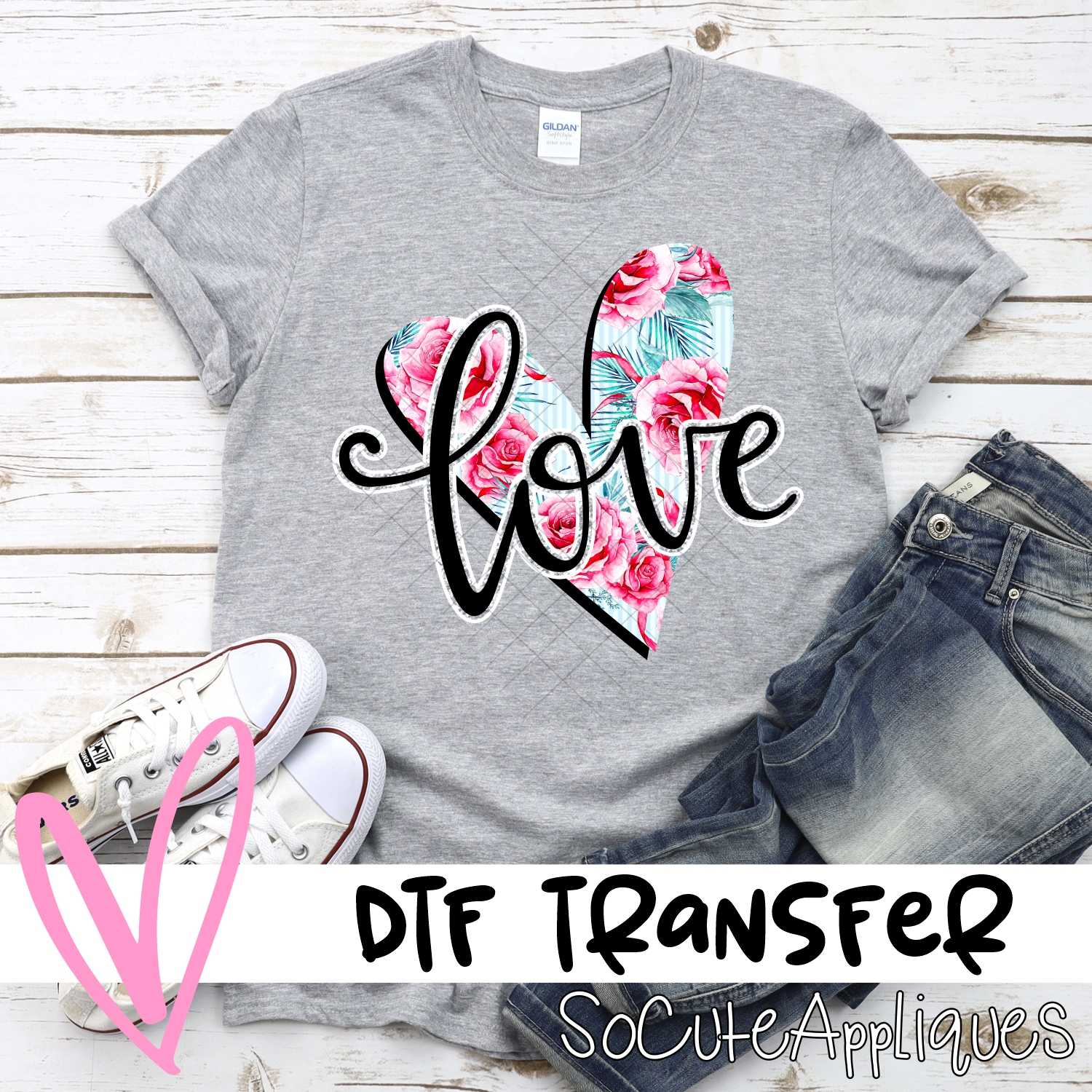 Love flower heart *DTF* Transfer
