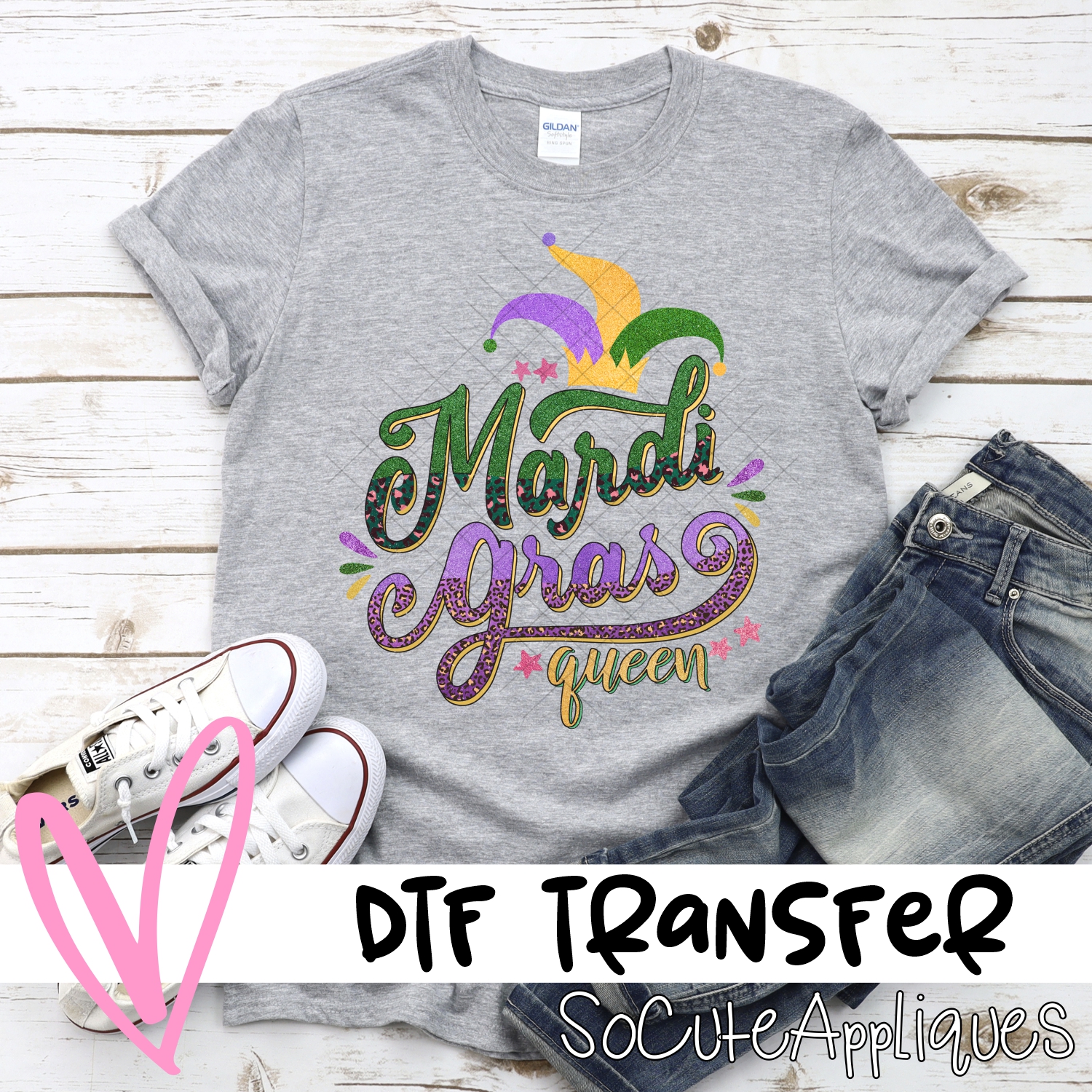 Mardi gras Queen *DTF* Transfer