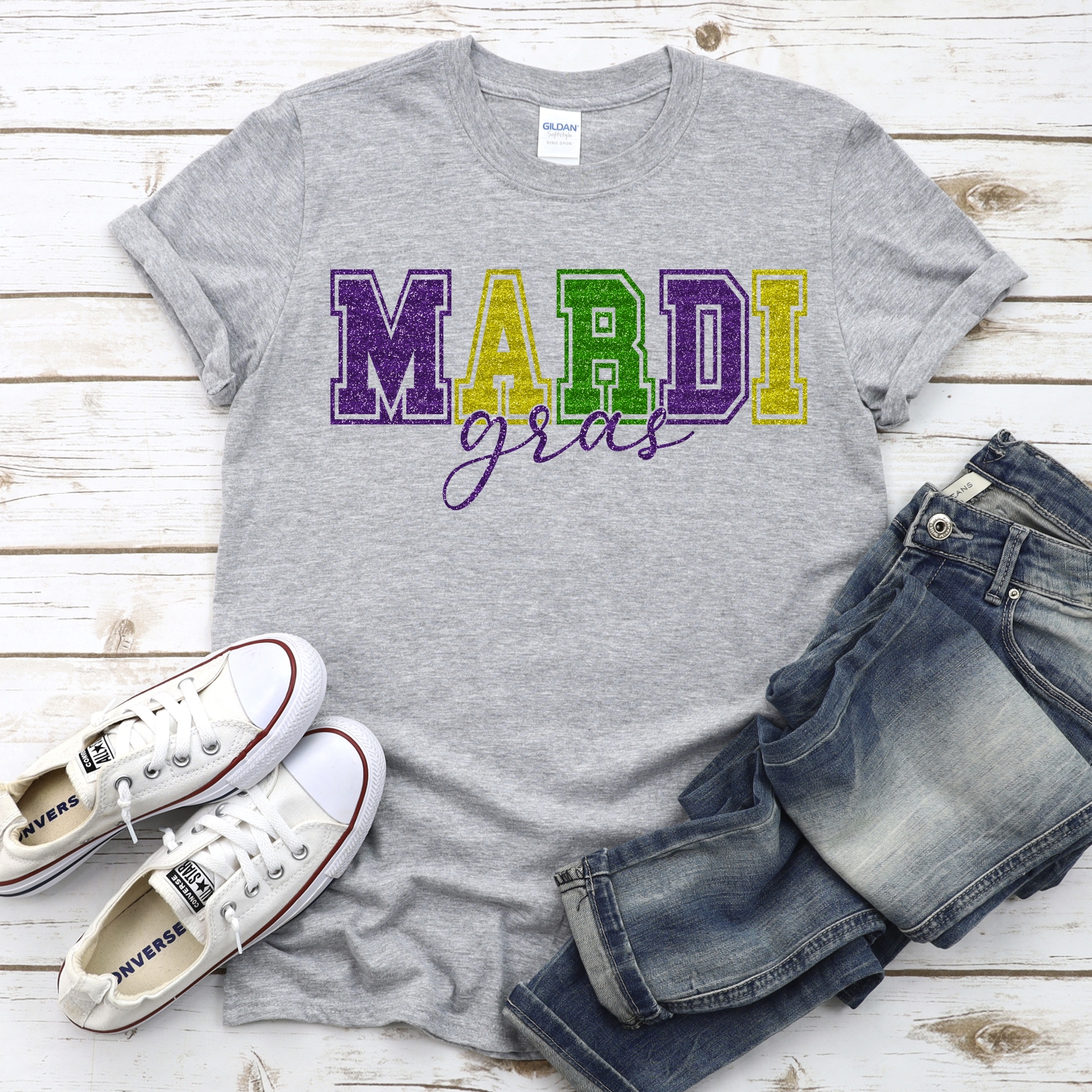 Mardi Gras glitter *DTF* Transfer - Image 2