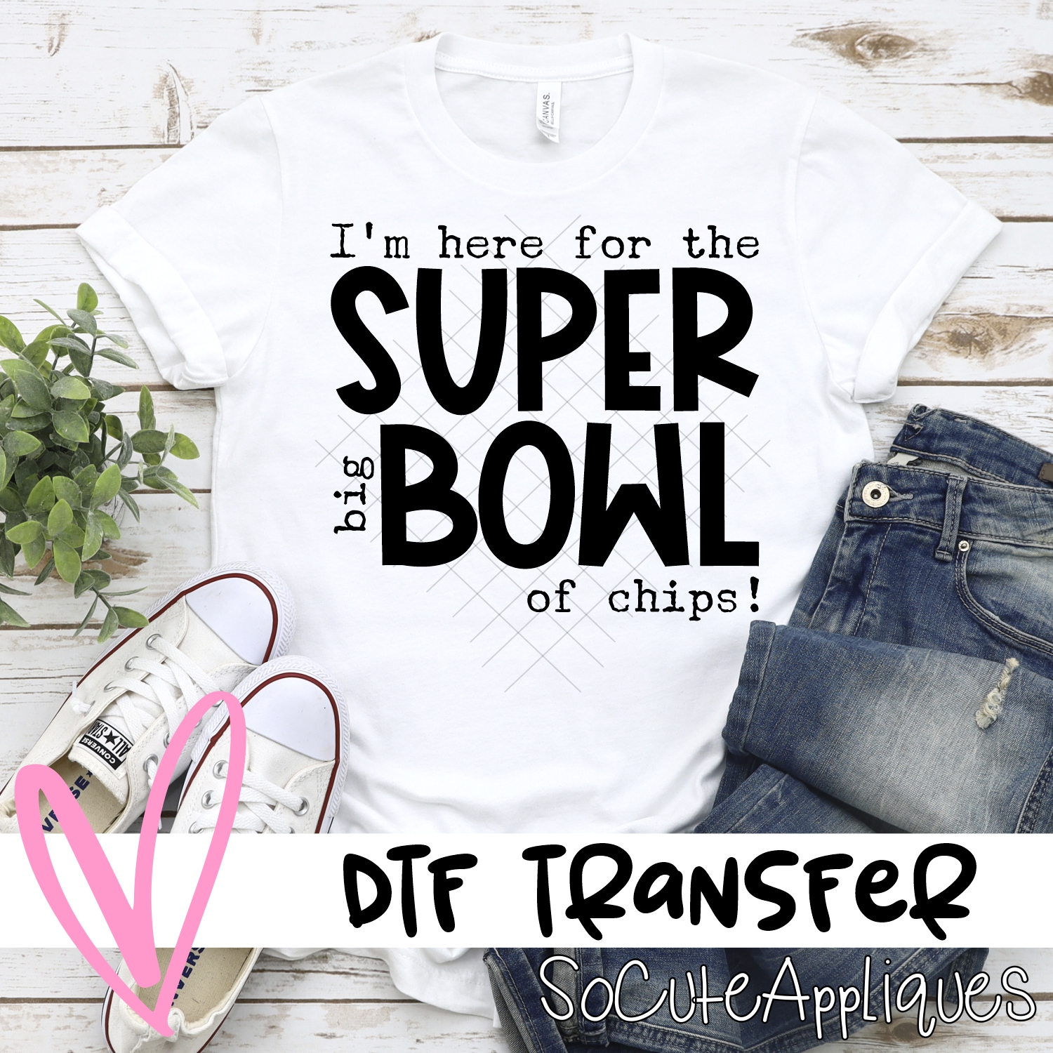Im just here for the super big bowl of chips *DTF* Transfer