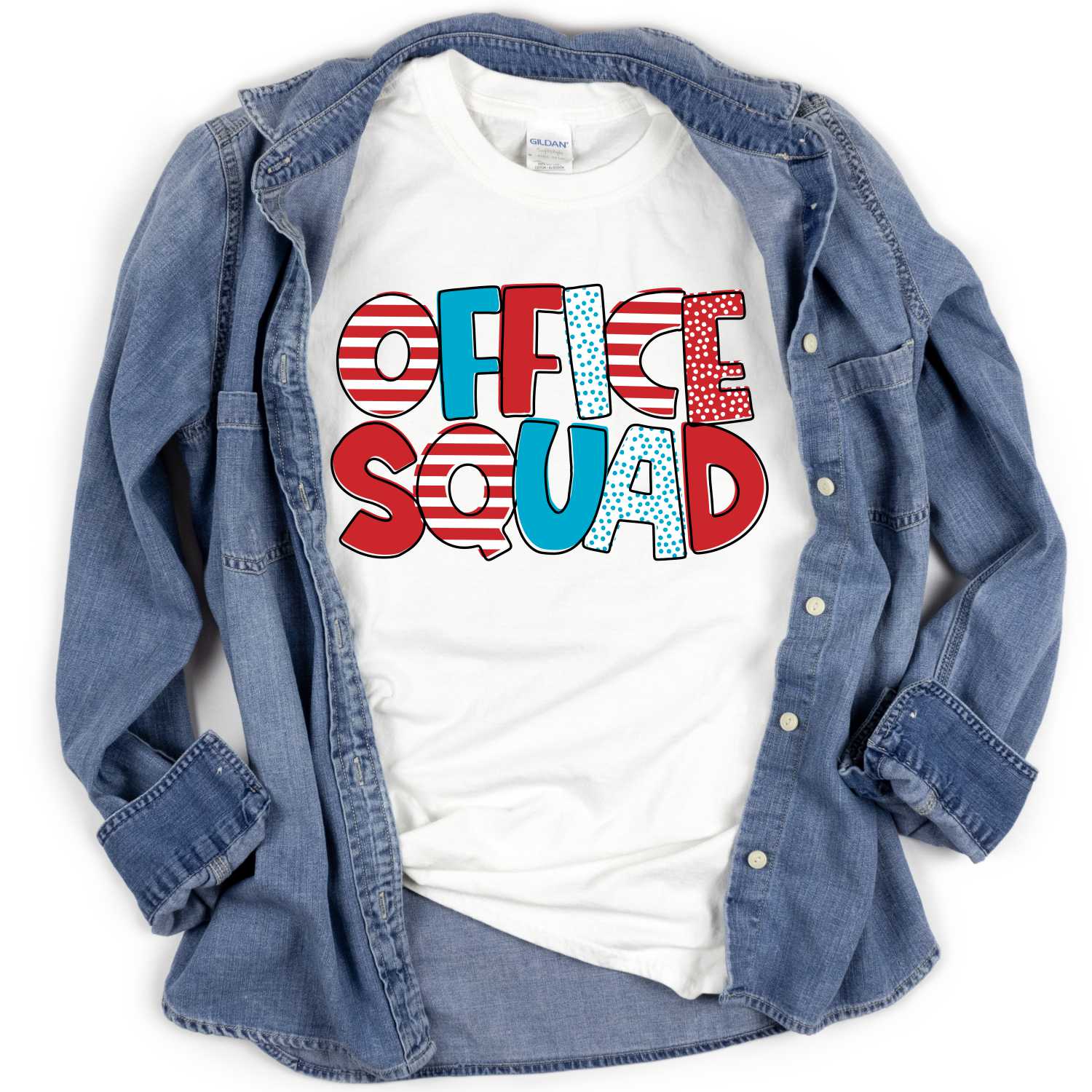 Office squad mixed NEUTRAL *DTF* Transfer (RWB READ)