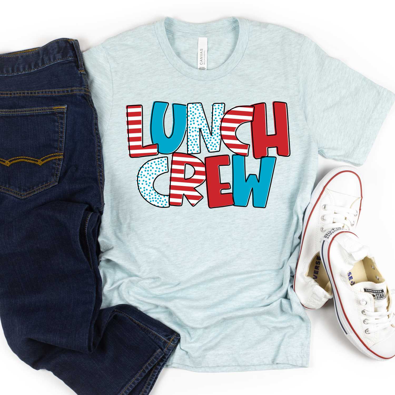 Lunch Crew mixed NEUTRAL *DTF* Transfer (RWB READ)