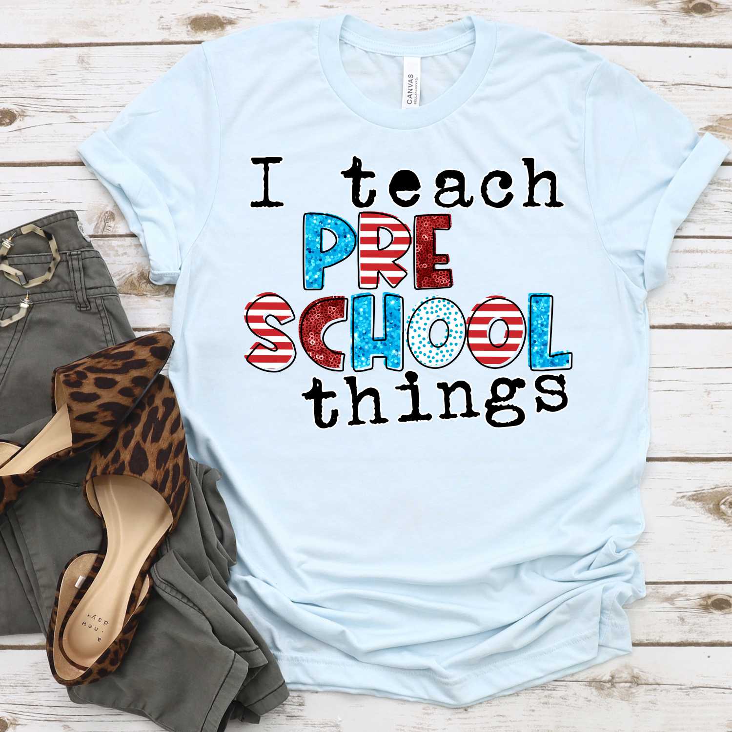 I teach preschool things *DTF* Transfer (RWB READ)